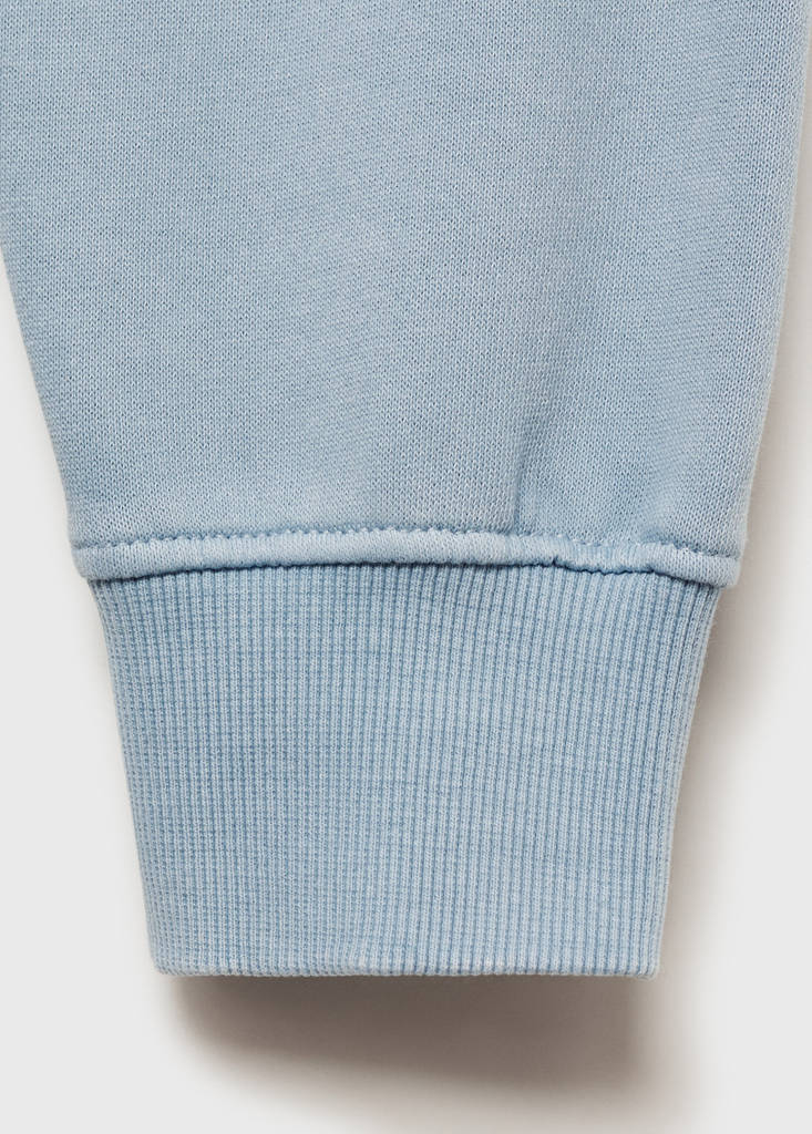Printed cotton sweatshirt — Sky Blue