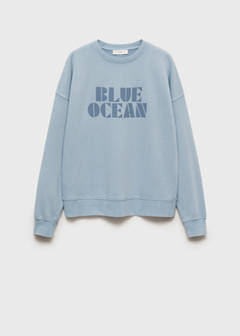 Printed cotton sweatshirt — Sky Blue 3