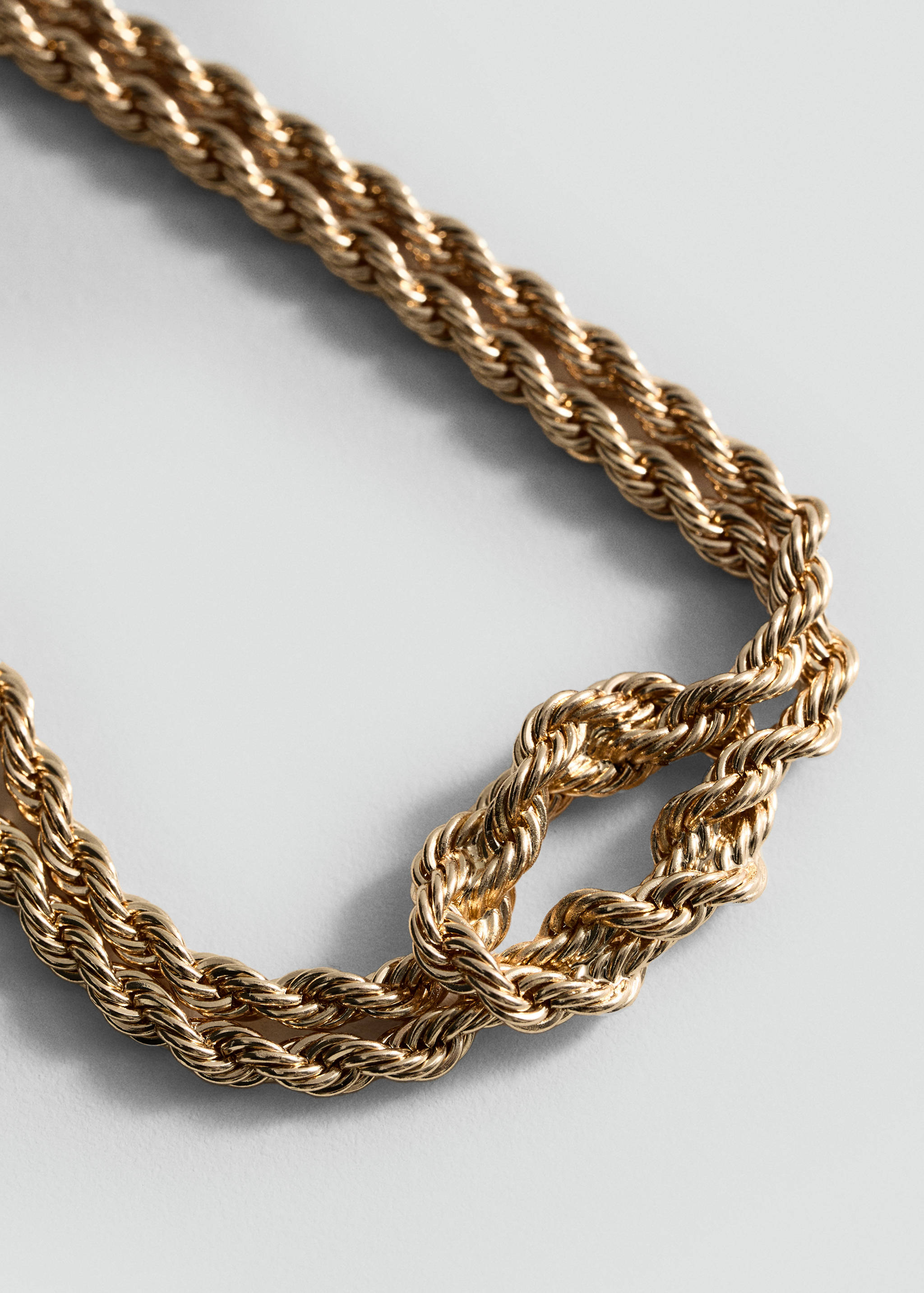 Braided chain necklace - Medium plane