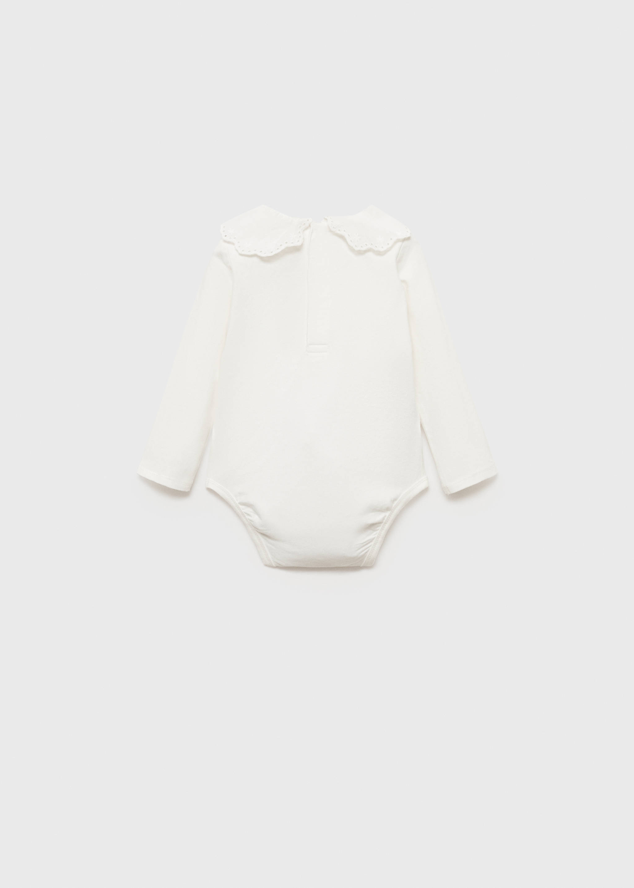 Embroidered babydoll-neck body - Reverse of the article