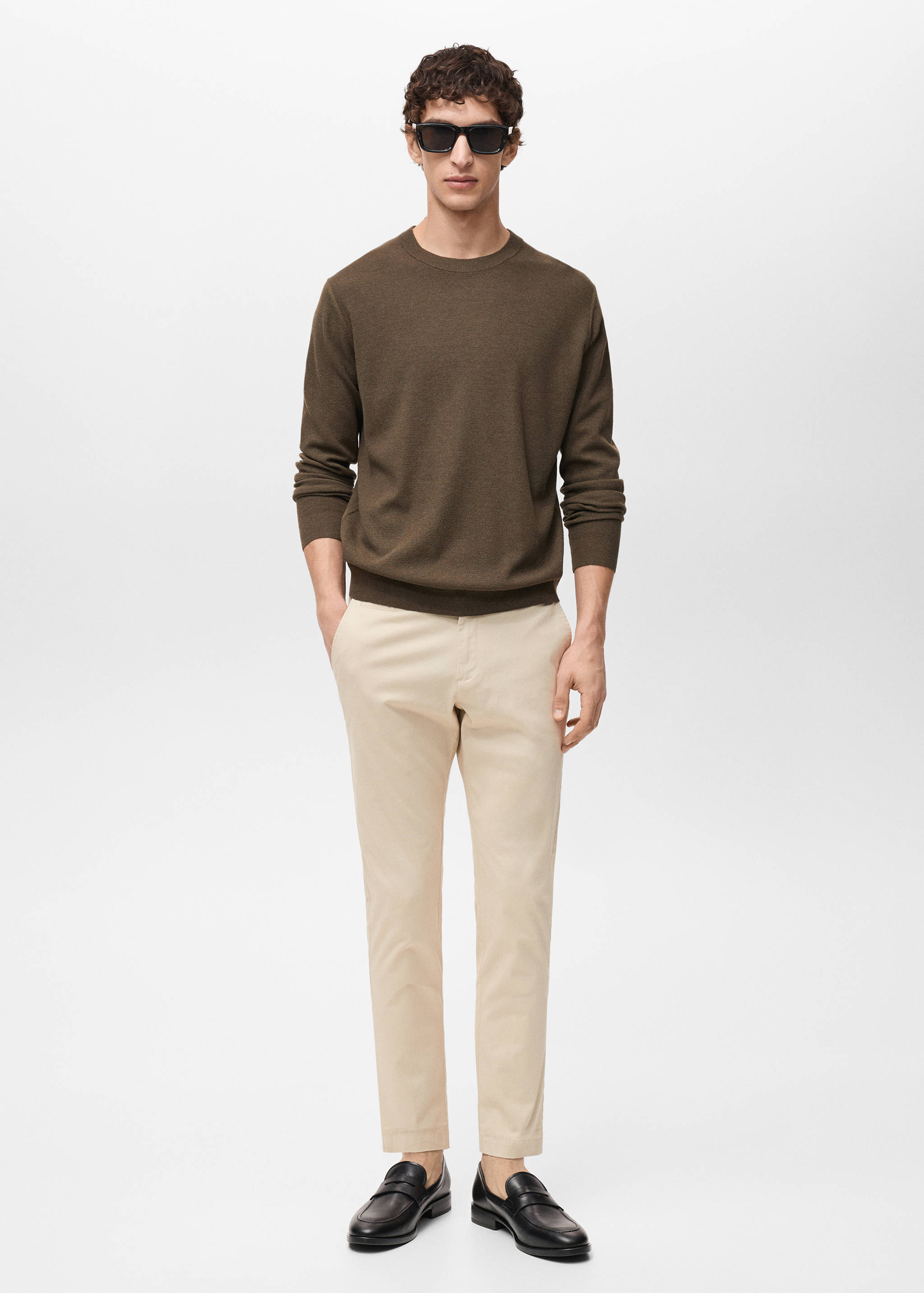 Prato cropped tapered chino trousers - General plane
