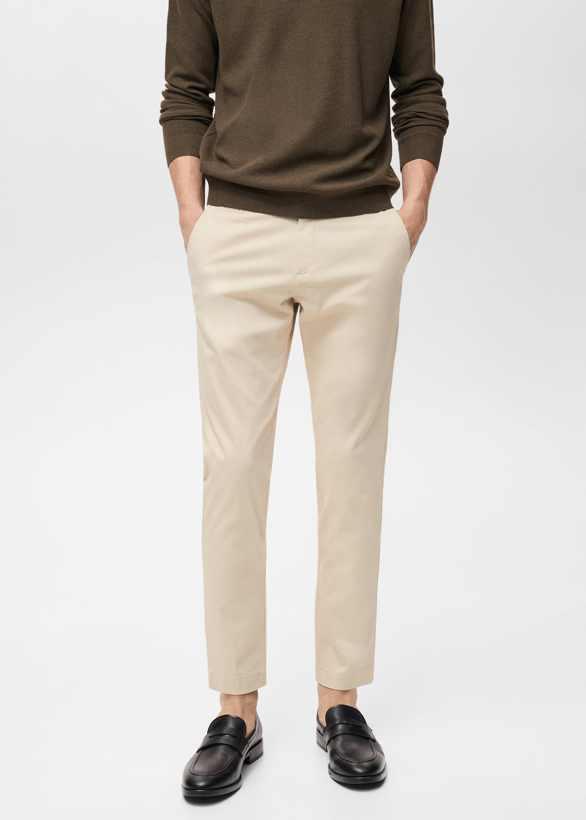 Prato cropped tapered chino trousers - Medium plane