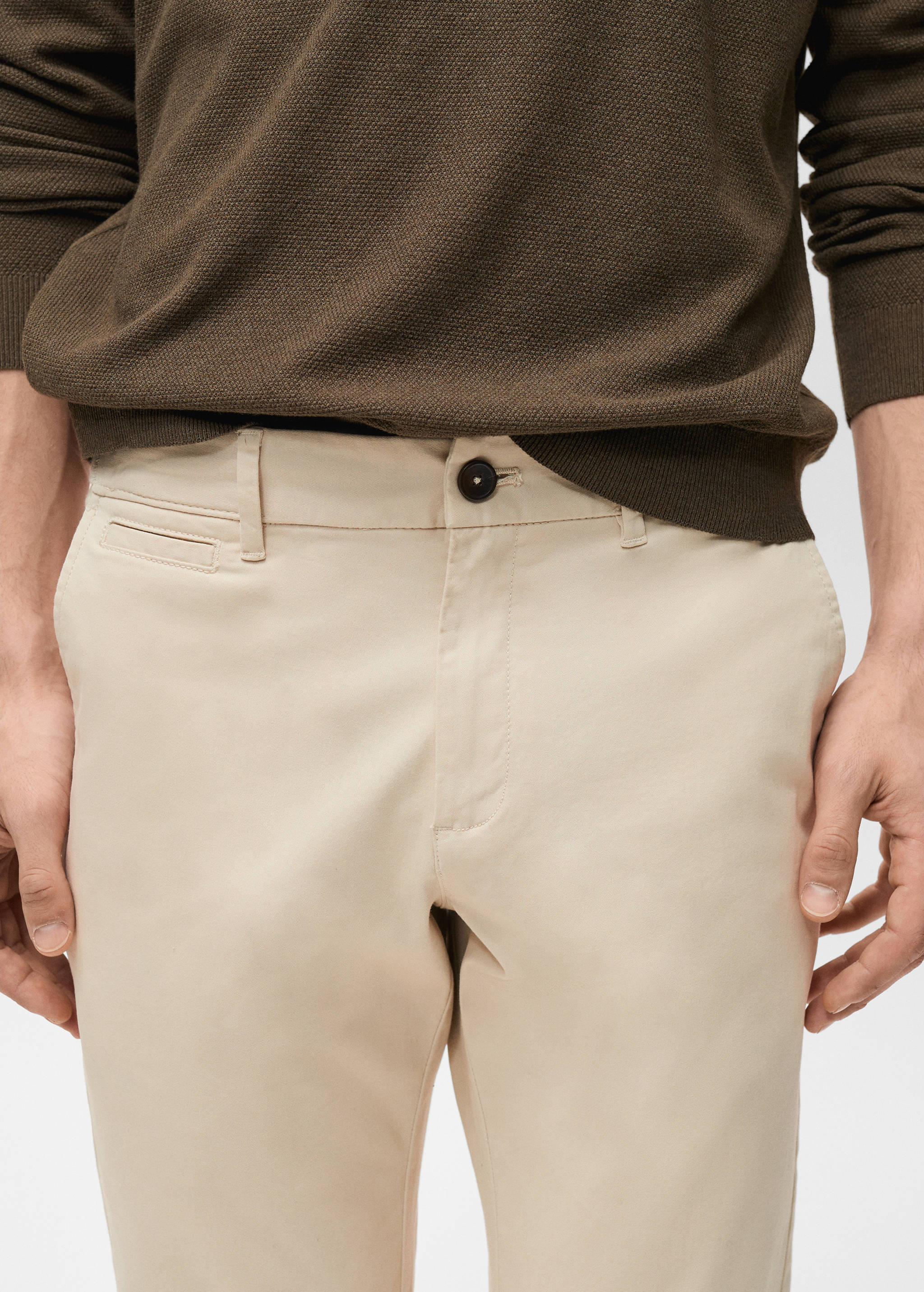 Prato cropped tapered chino trousers - Details of the article 1