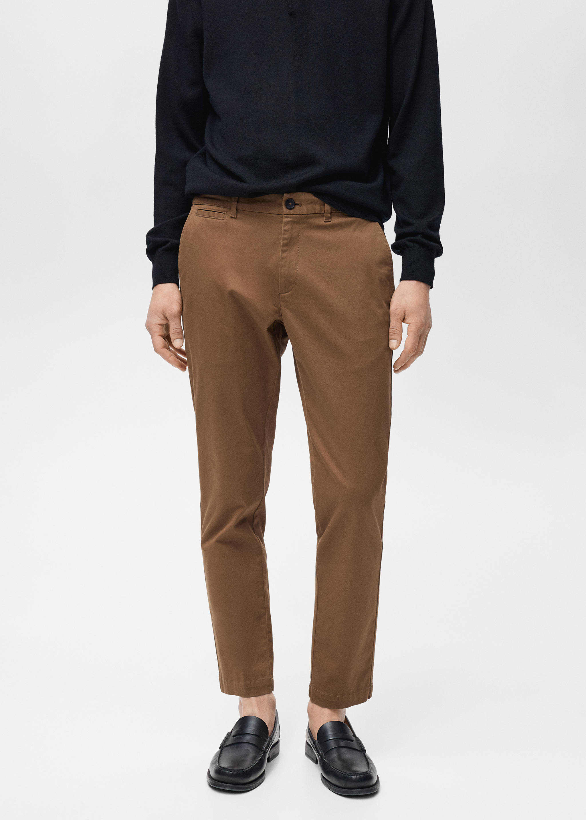 Prato cropped tapered chino trousers - Medium plane