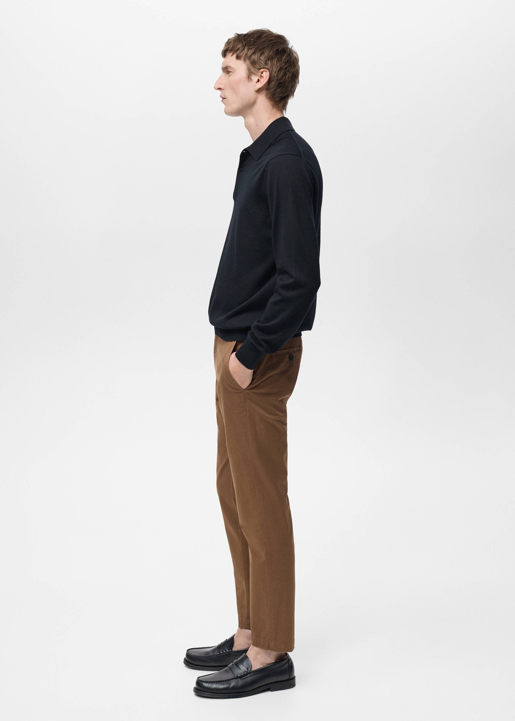 Prato cropped tapered chino trousers - Details of the article 6