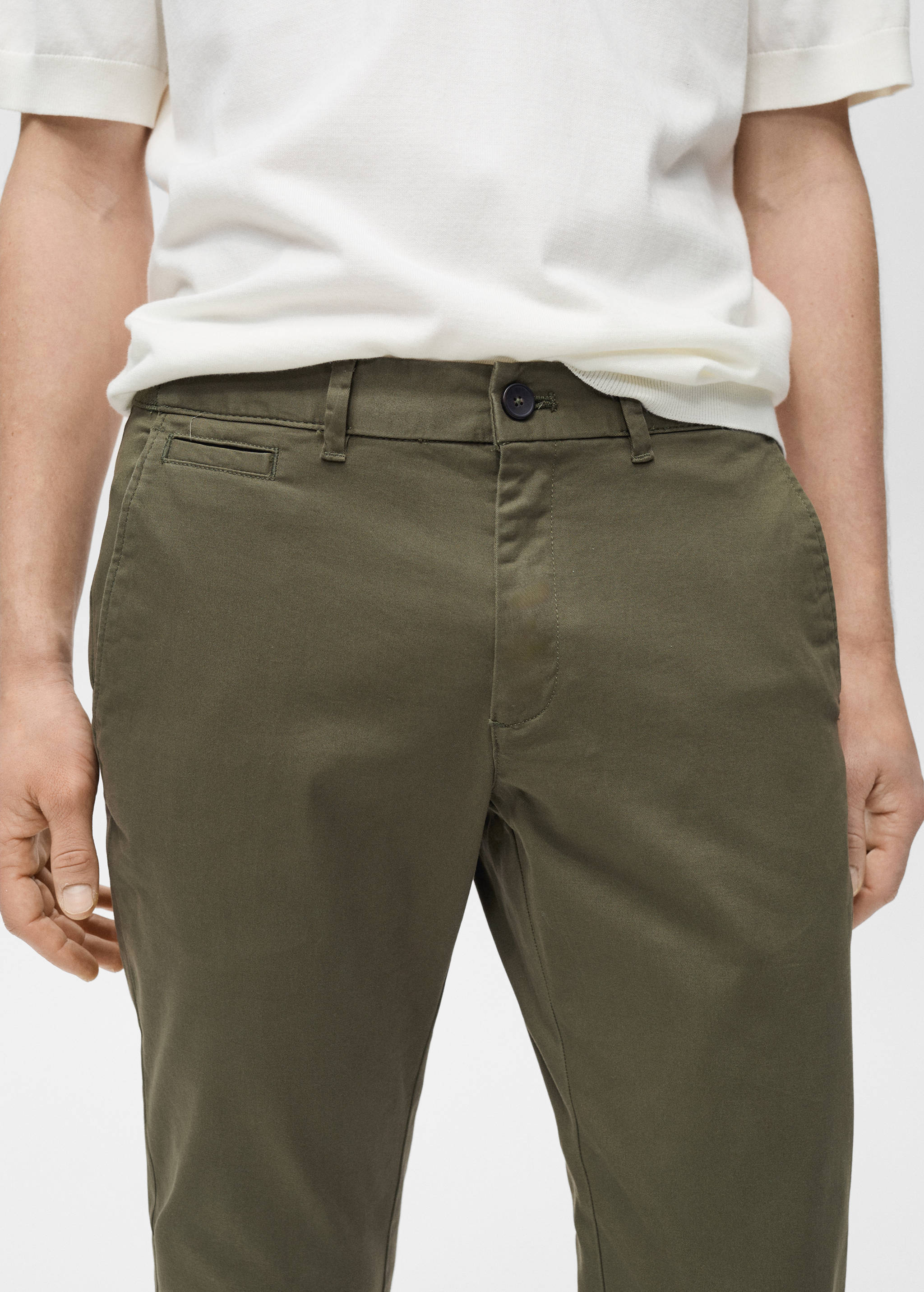Prato cropped tapered chino trousers - Details of the article 1
