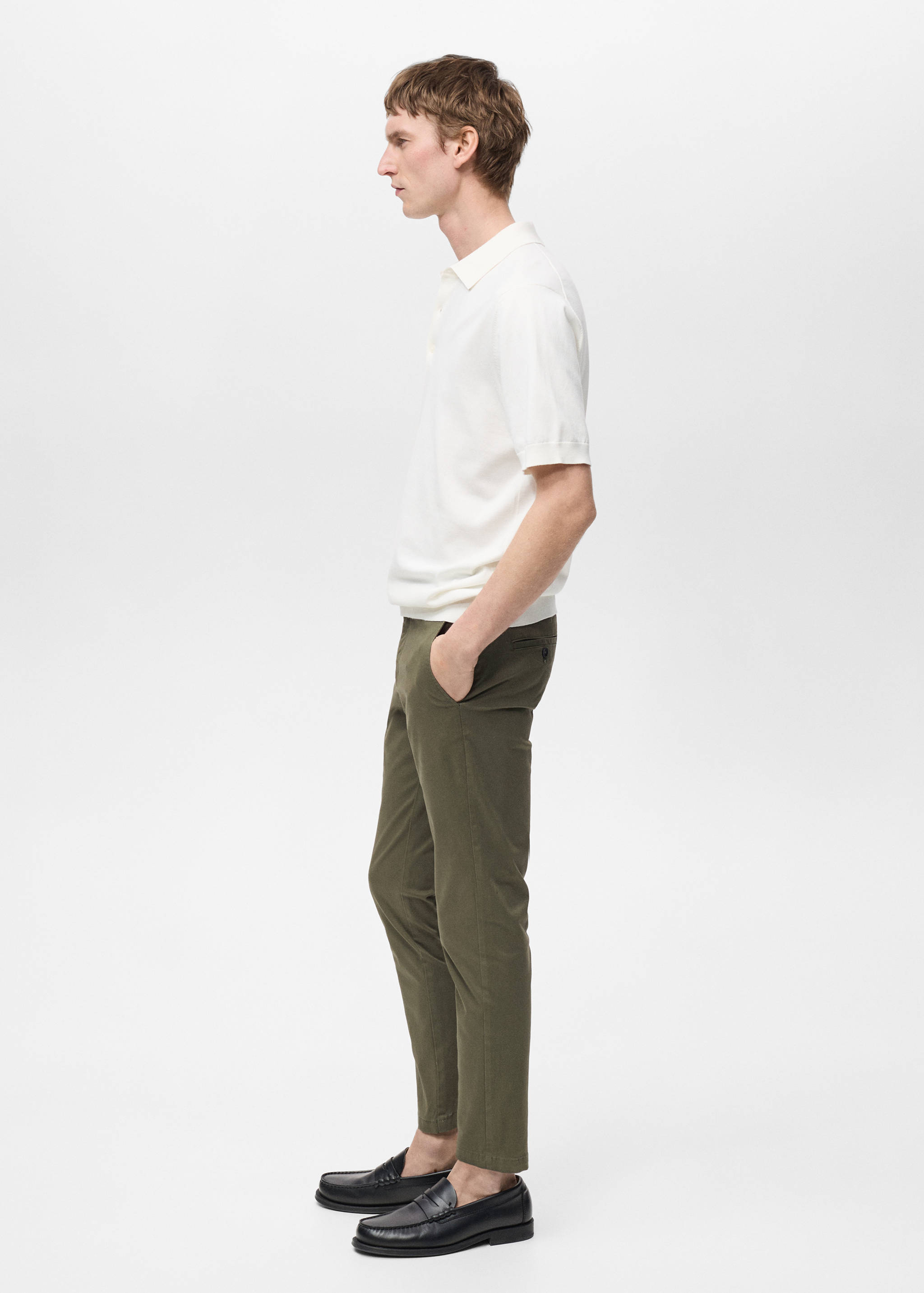 Prato cropped tapered chino trousers - Details of the article 6