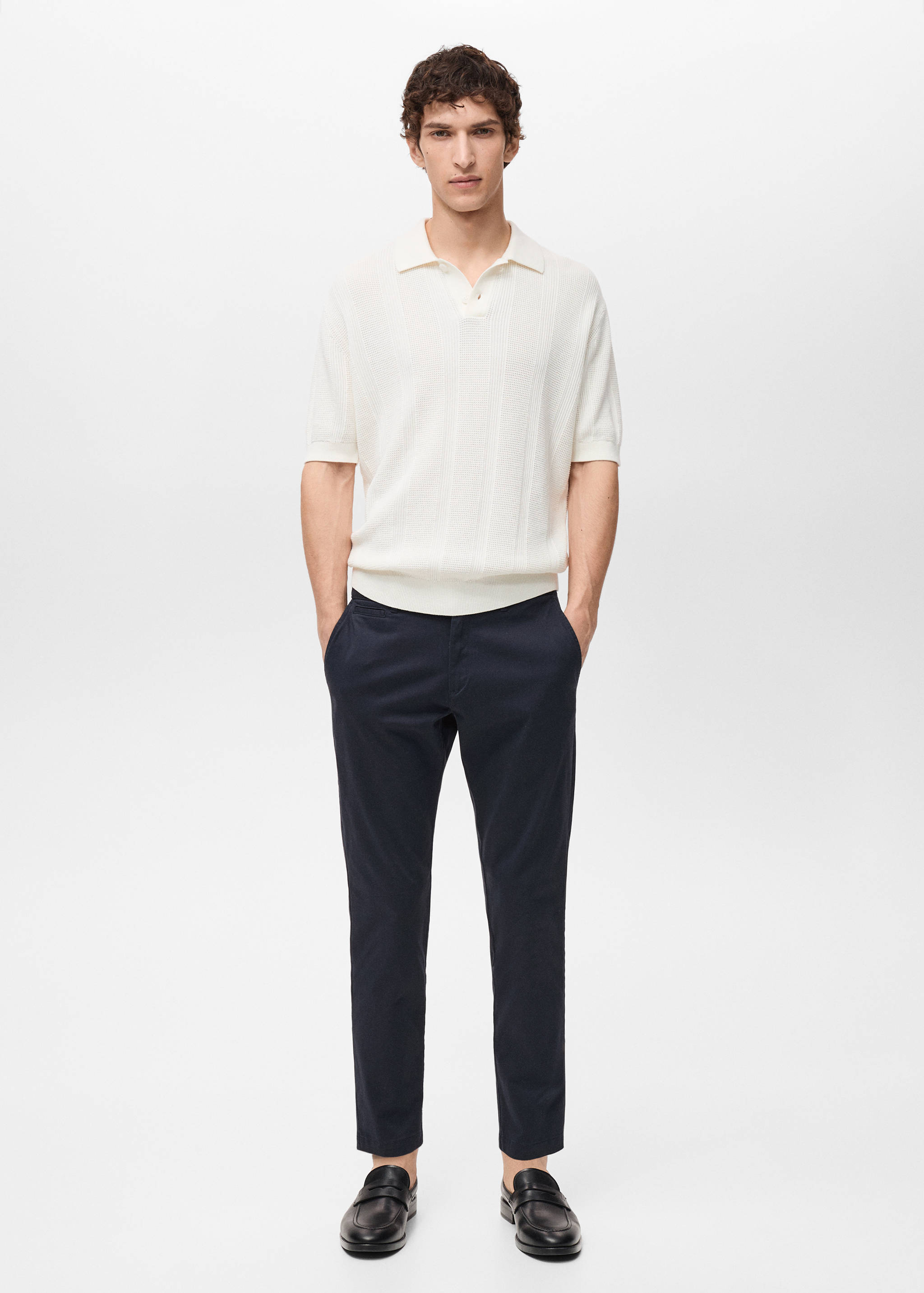 Prato cropped tapered chino trousers - General plane
