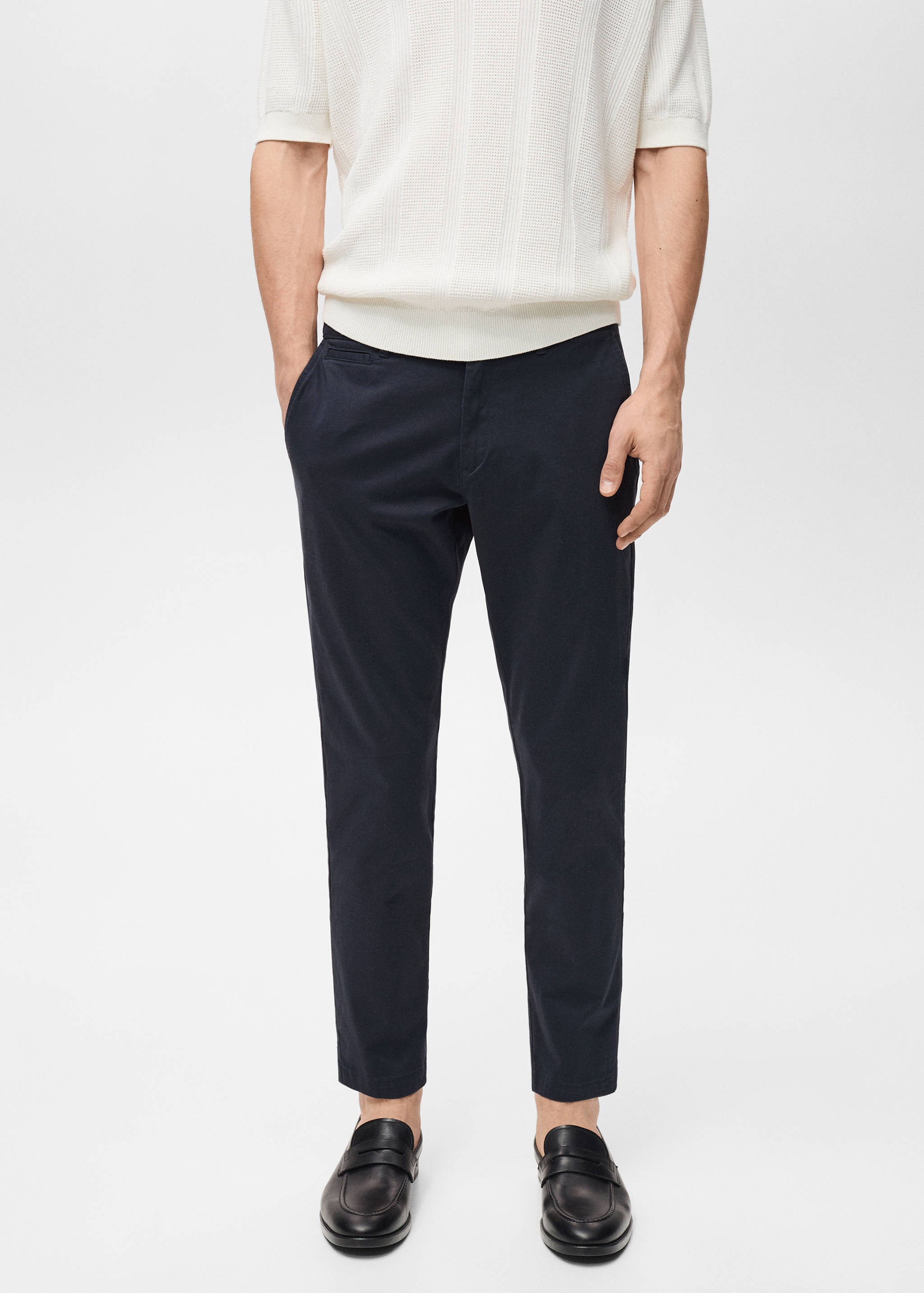 Prato cropped tapered chino trousers - Medium plane