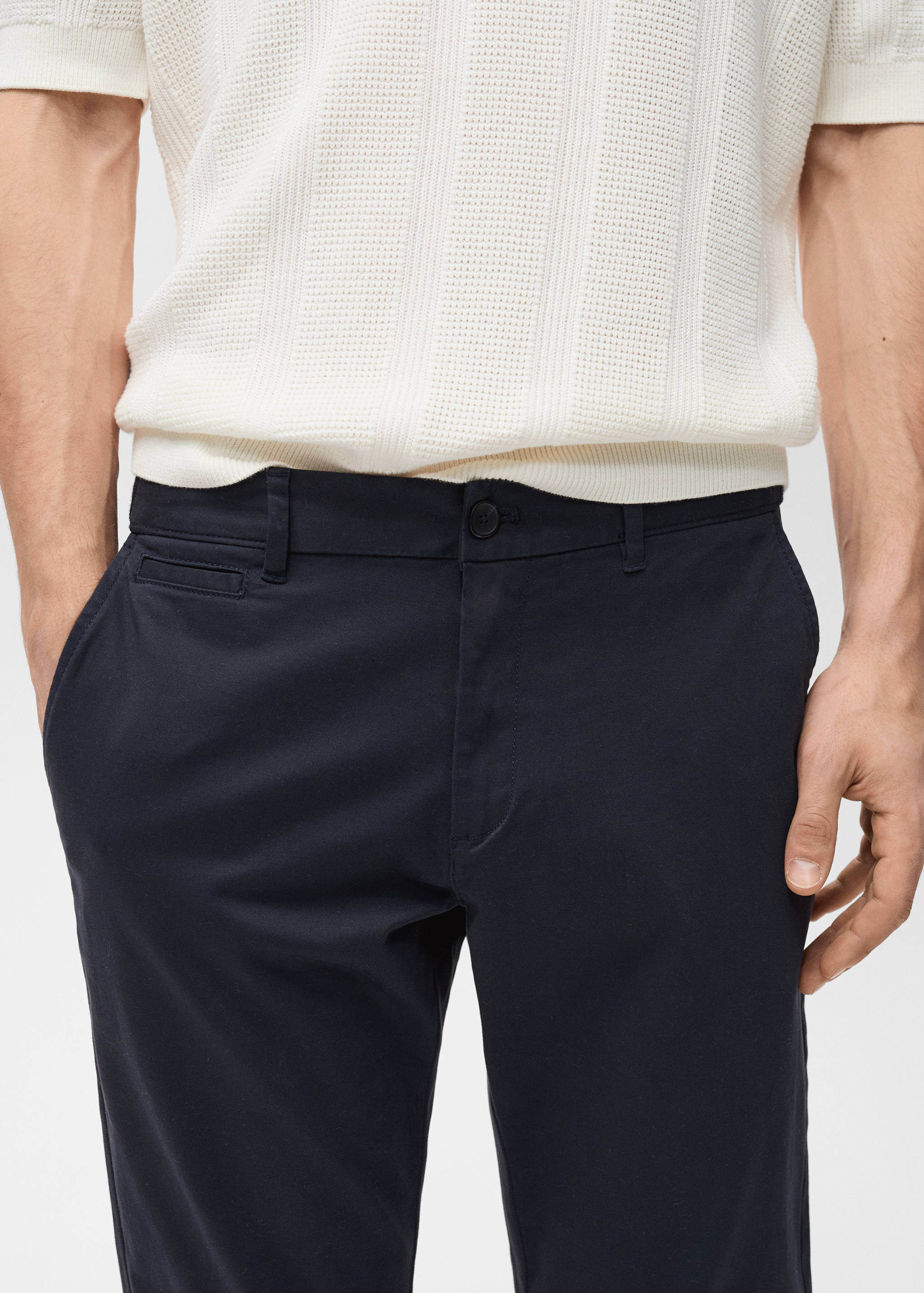 Prato cropped tapered chino trousers - Details of the article 1