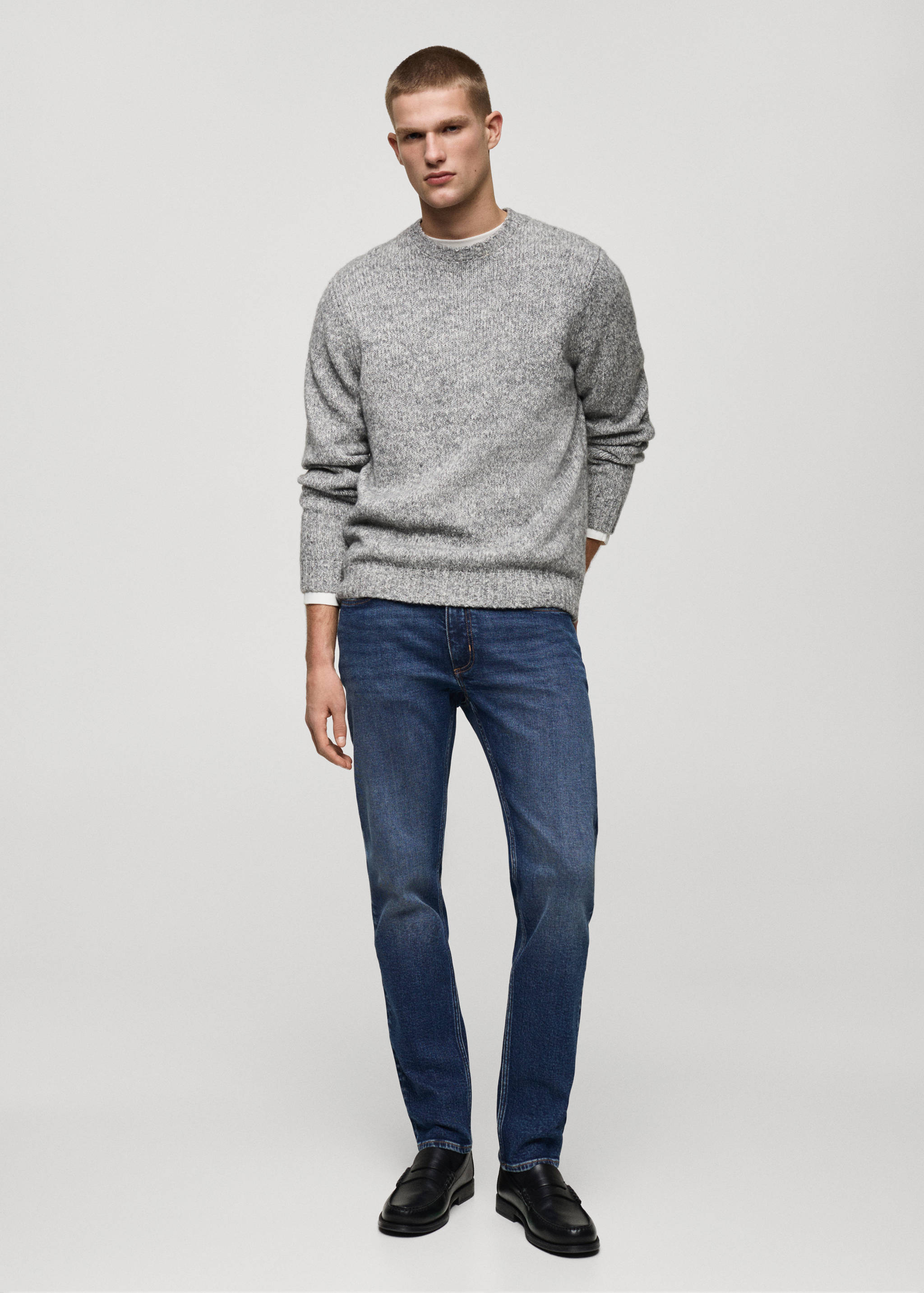 Jan slim-fit faded dark-wash jeans - General plane
