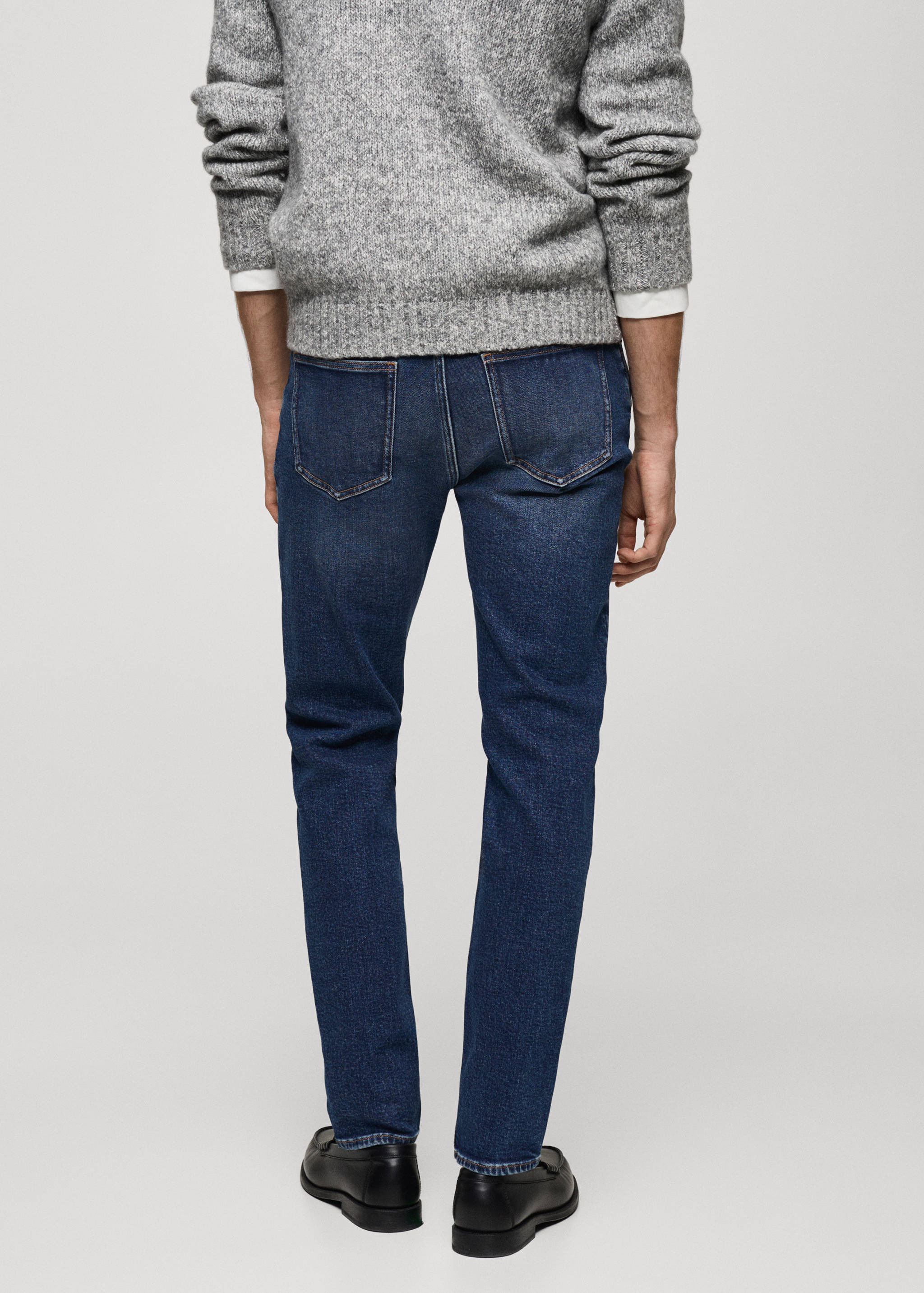 Jan slim-fit faded dark-wash jeans - Reverse of the article