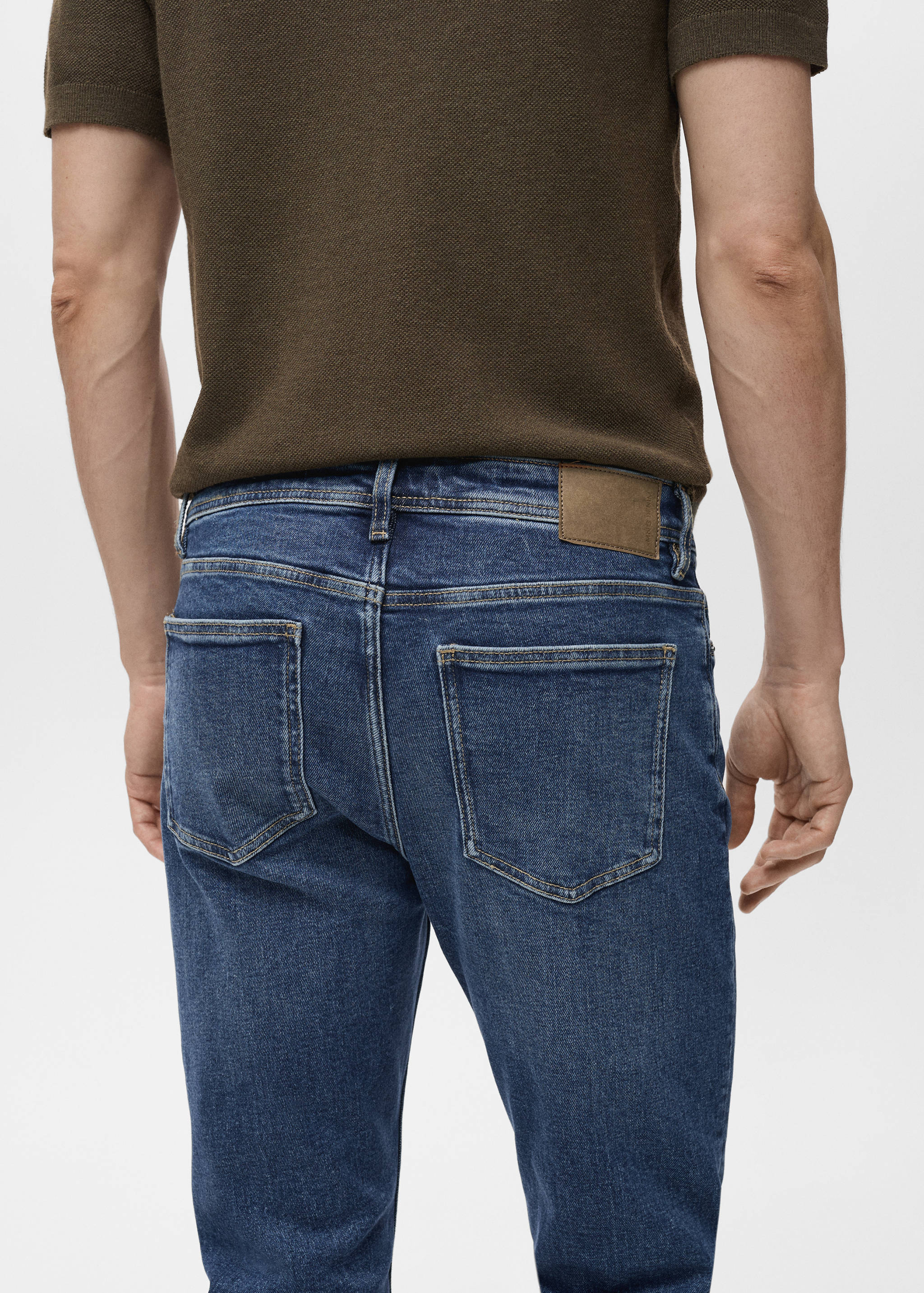 Jan slim-fit faded dark-wash jeans - Details of the article 4