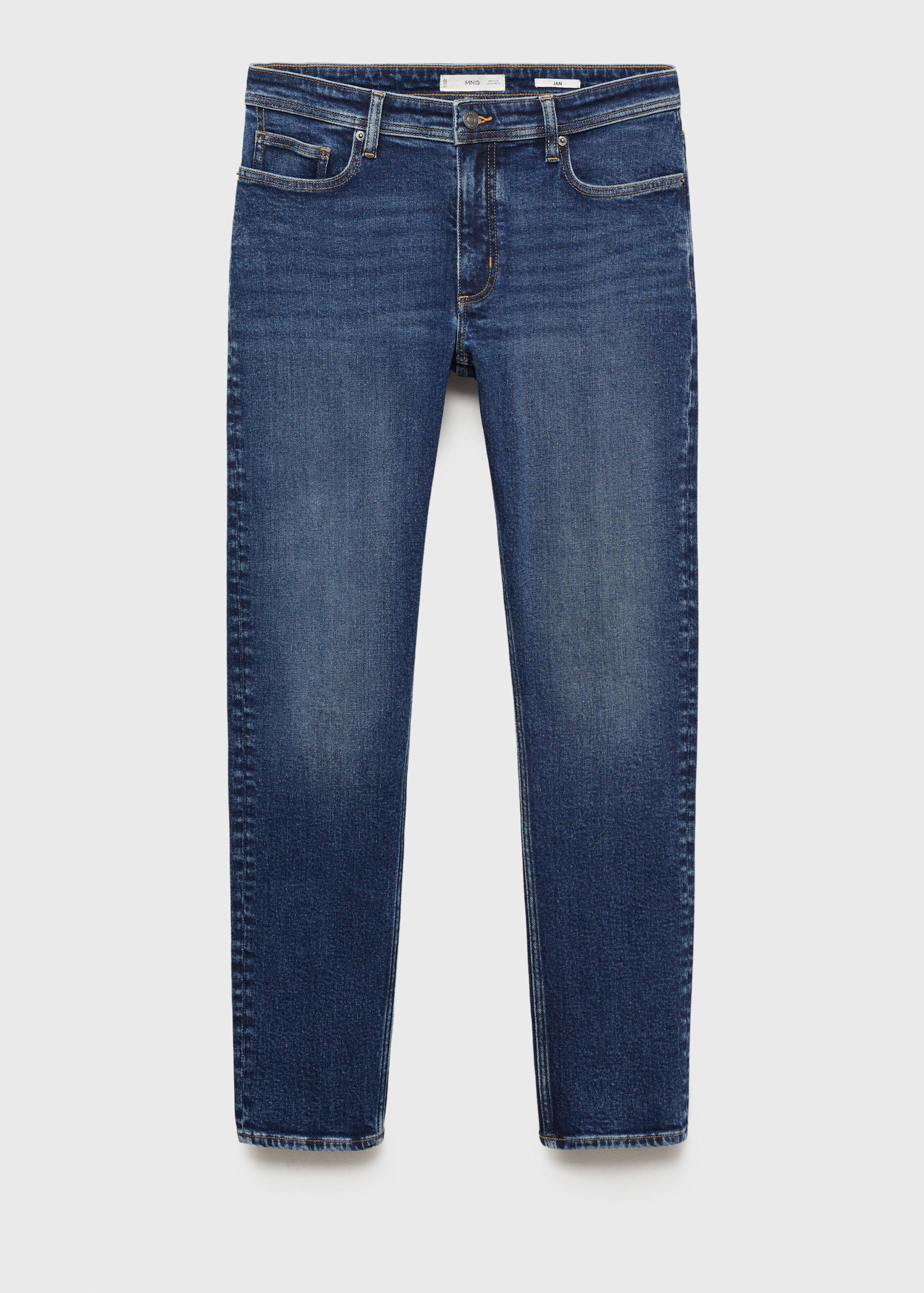 Jan slim-fit faded dark-wash jeans - Article without model