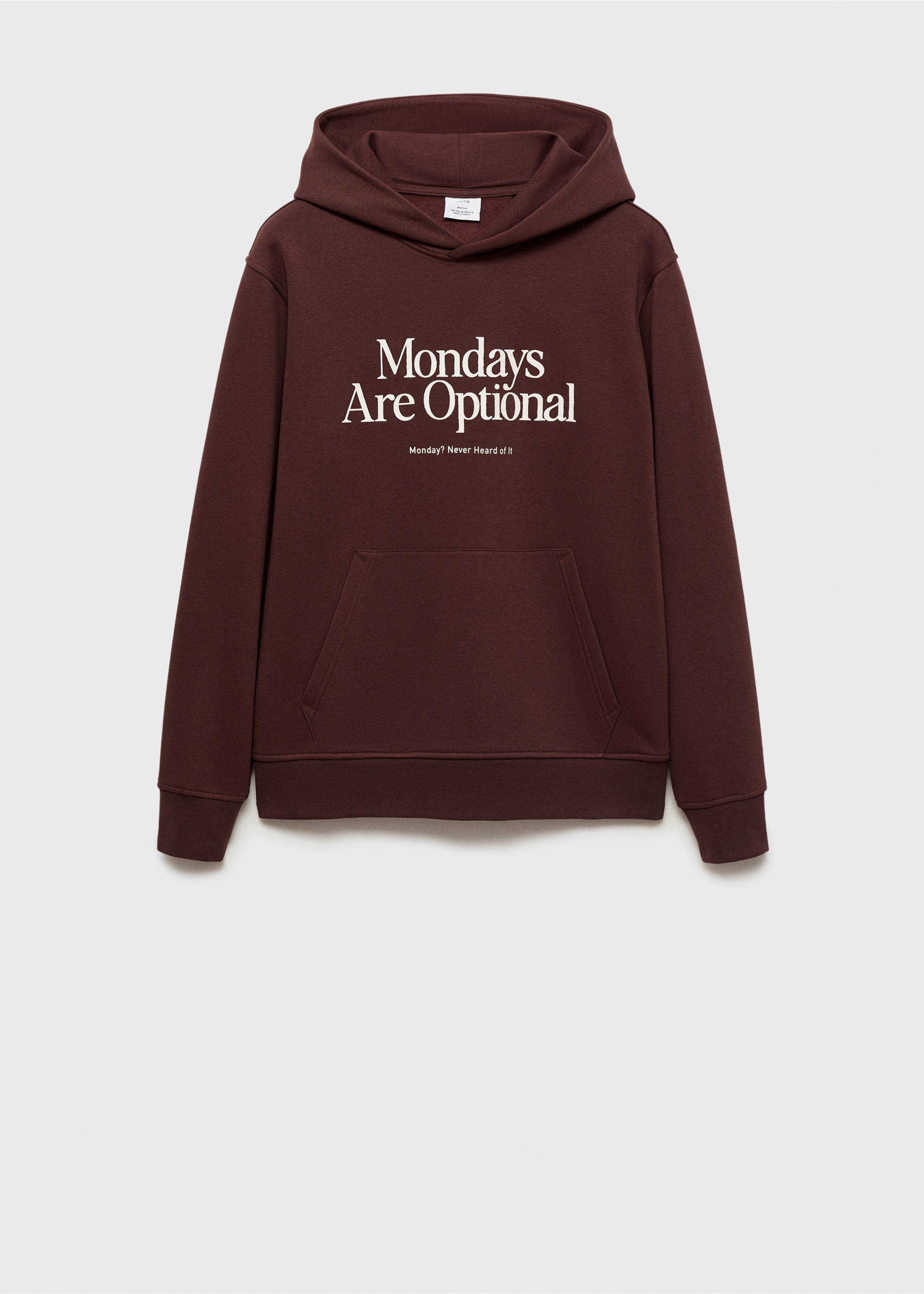 Sudadera algodón estampada - Artículo sin modelo, Burdeos. Ref: 87022894-00.