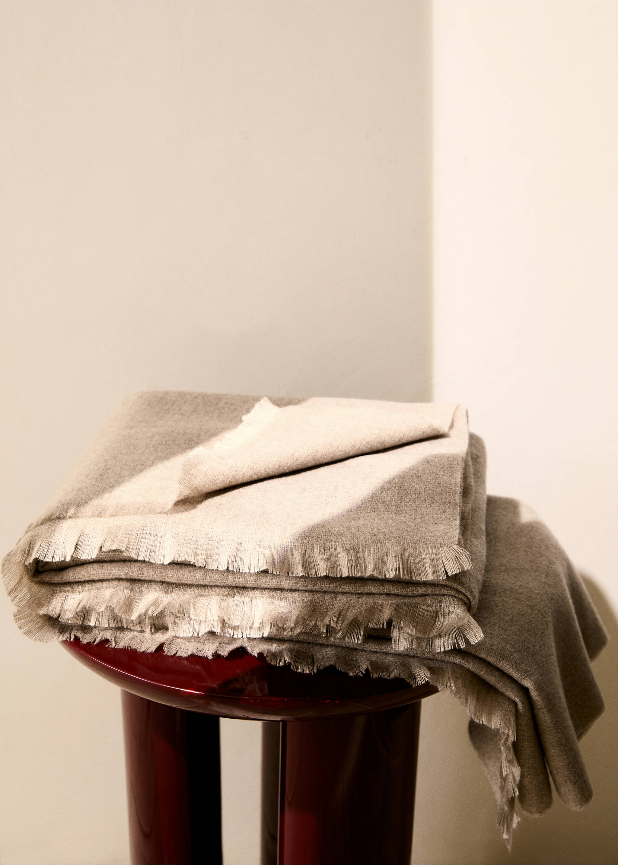 Soft melange blanket - General plane, Sand. Ref: 87022897-00.