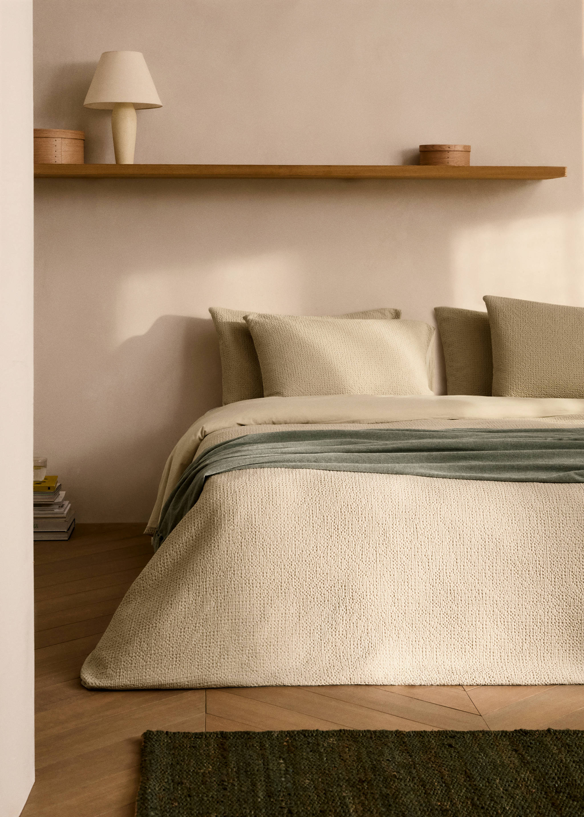 Copripiumino percalle di cotone waffle letto 135/140 cm - Piano generale