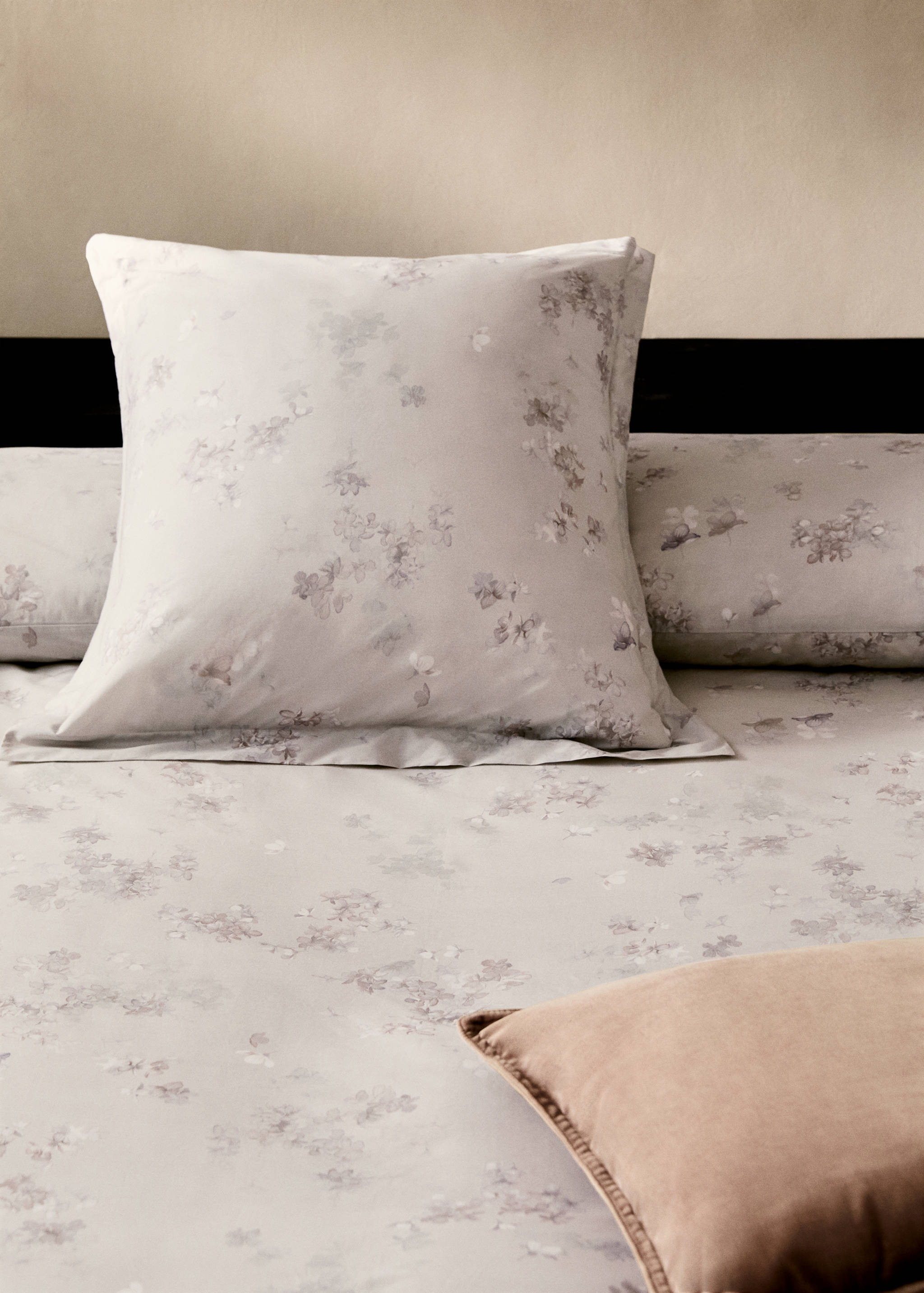 Cotton percale duvet cover with romantic floral print for  135/140 cm bed - Details of the article 7