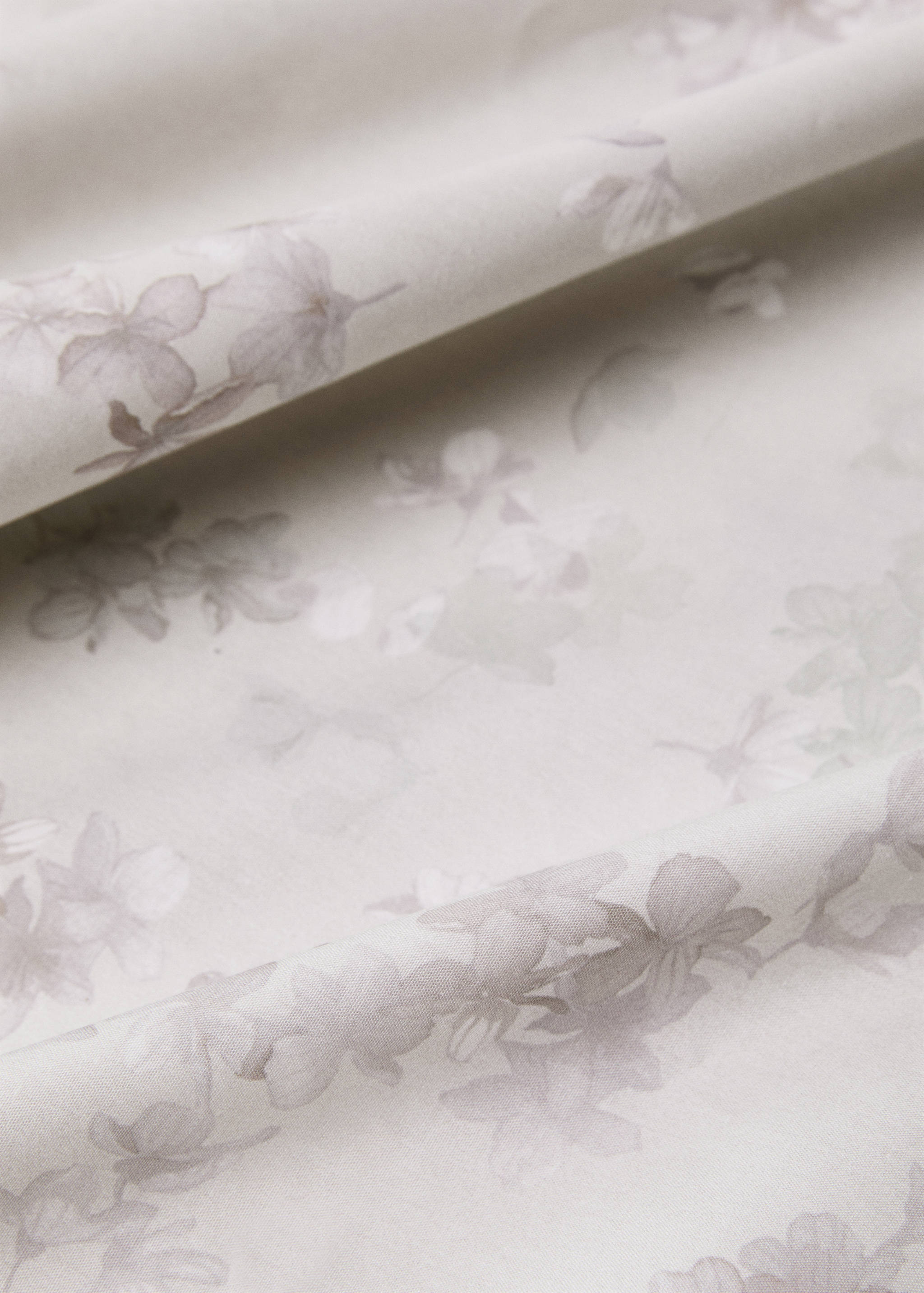 Cotton percale duvet cover with romantic floral print for  135/140 cm bed - Details of the article 1