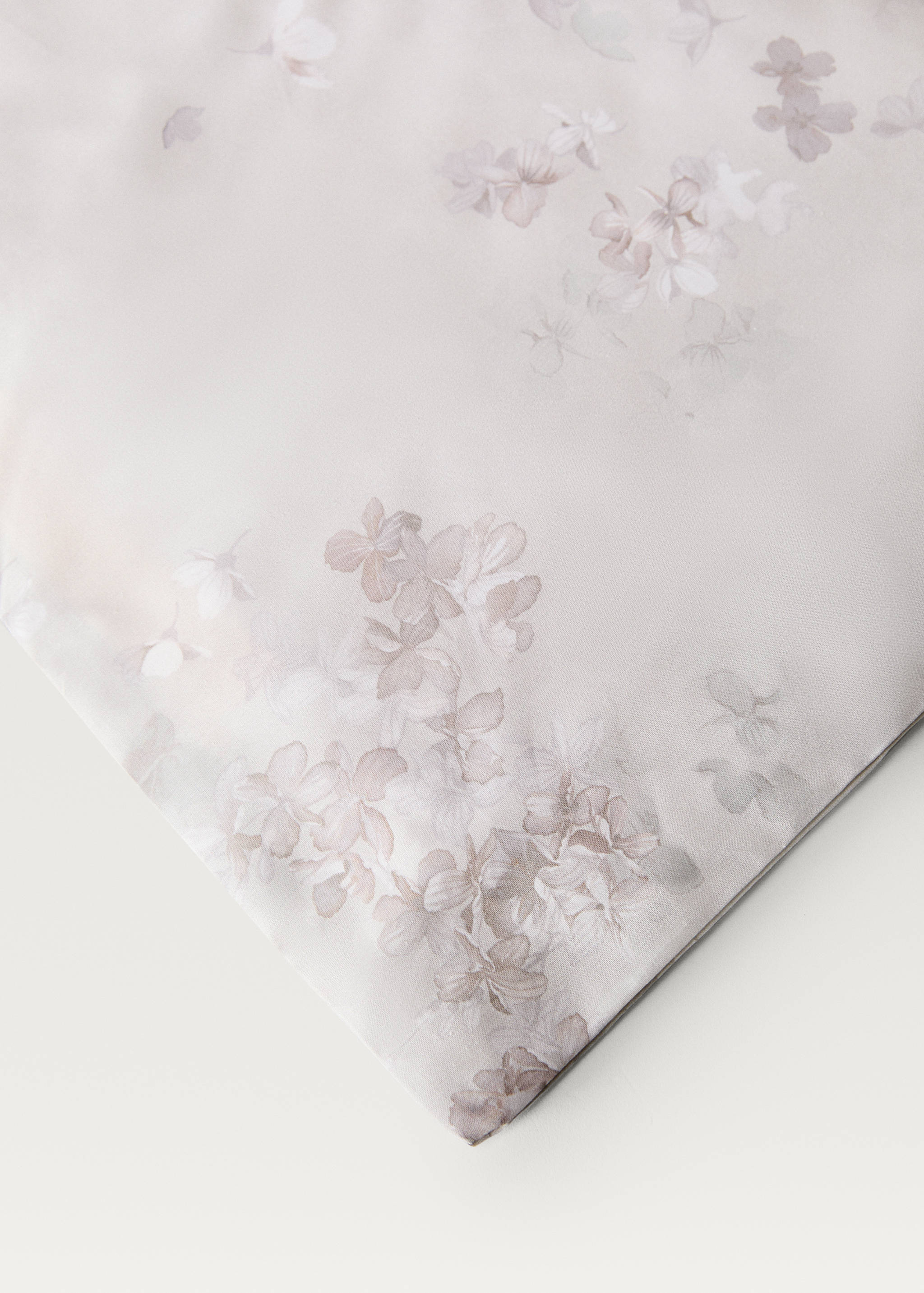 Cotton percale duvet cover with romantic floral print for  135/140 cm bed - Details of the article 2