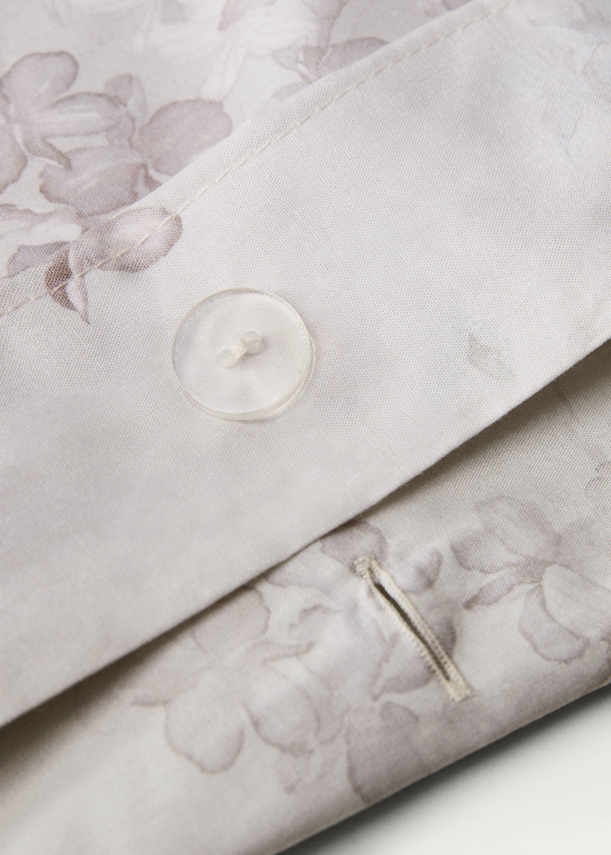 Cotton percale duvet cover with romantic floral print for  135/140 cm bed - Details of the article 3