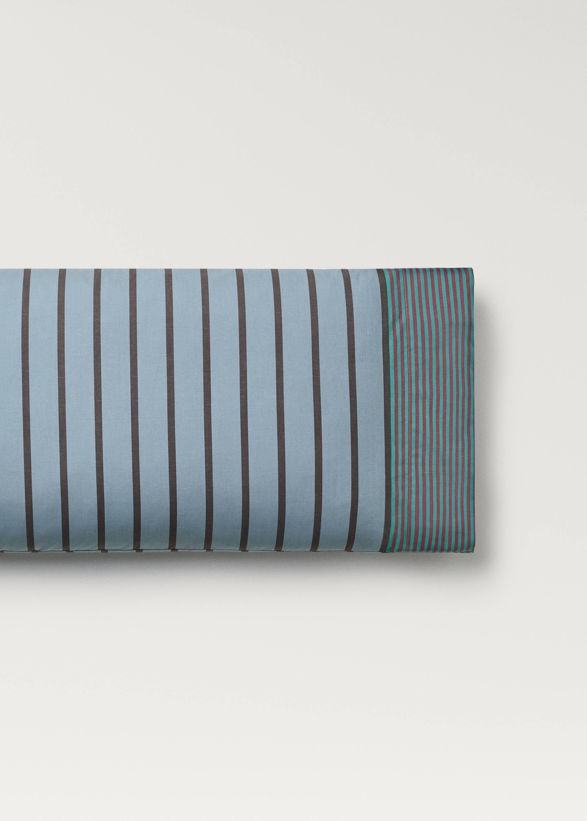 Cotton percale multi-striped pillowcase 45x110 cm - Article without model
