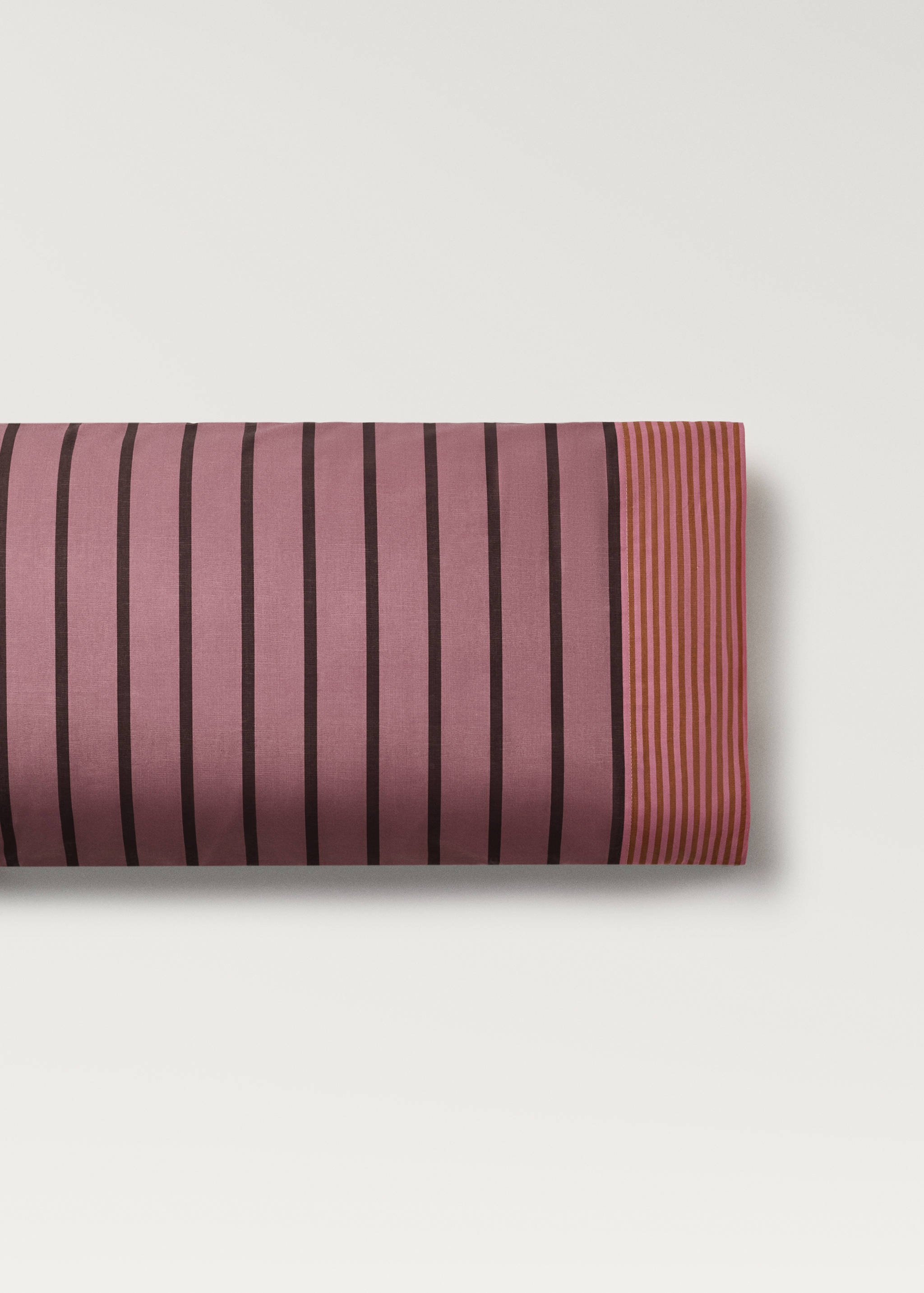 Cotton percale multi-striped pillowcase 45x110 cm - Article without model