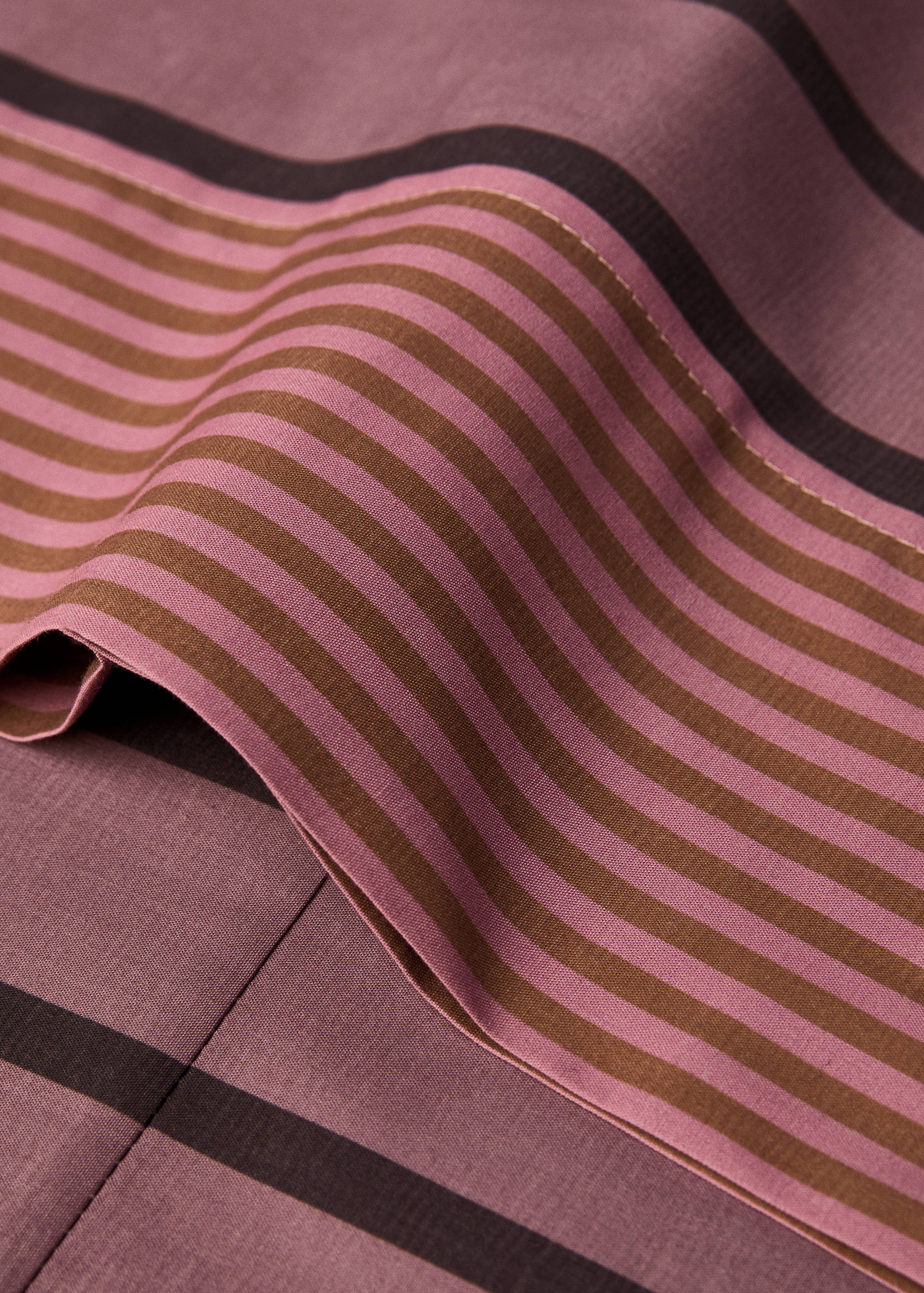 Cotton percale multi-striped pillowcase 45x110 cm - Details of the article 1