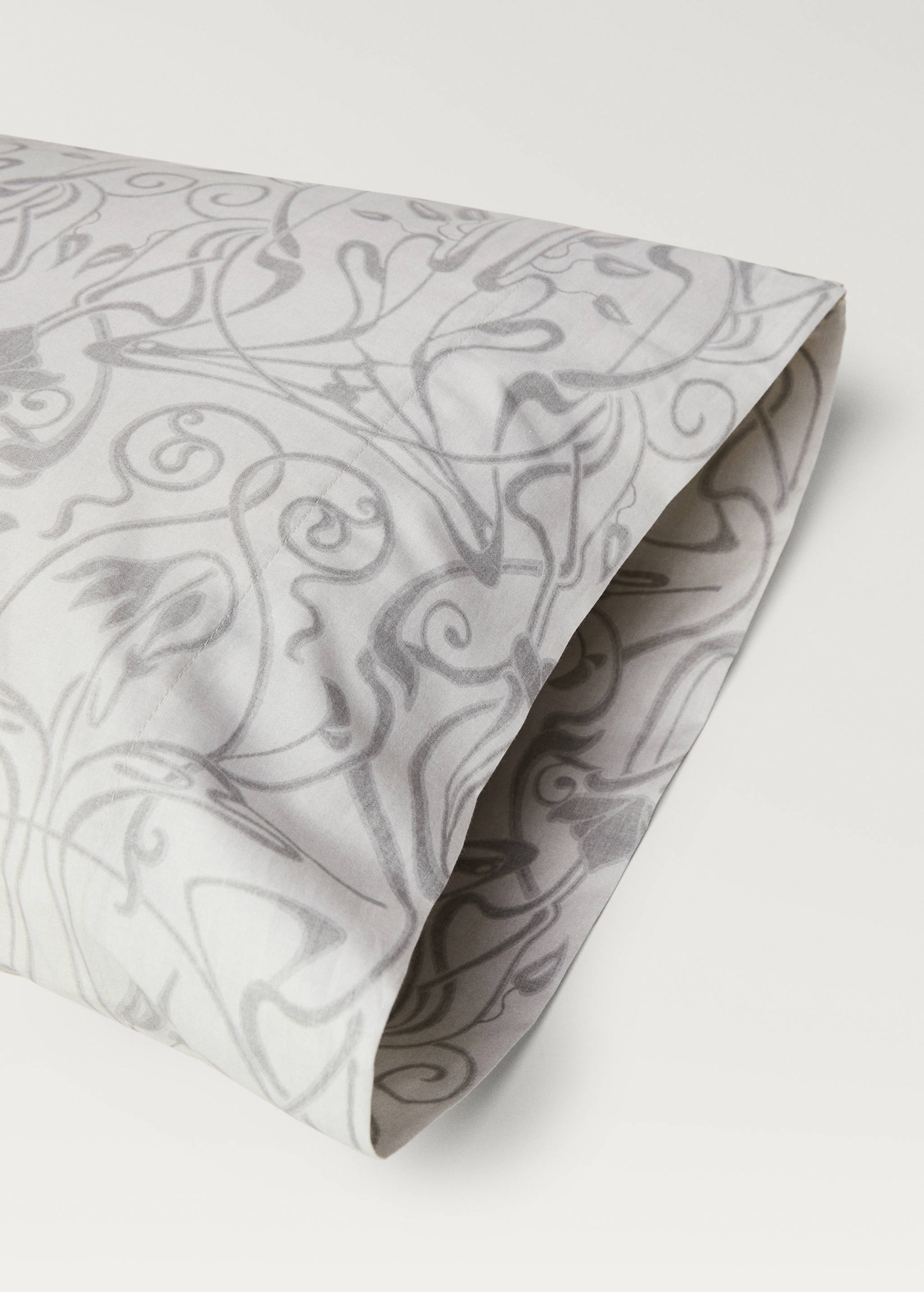 Kopfkissenbezug aus Baumwoll-Perkal mit Ornament-Print, 45 x 110 cm - Detail des Artikels 1