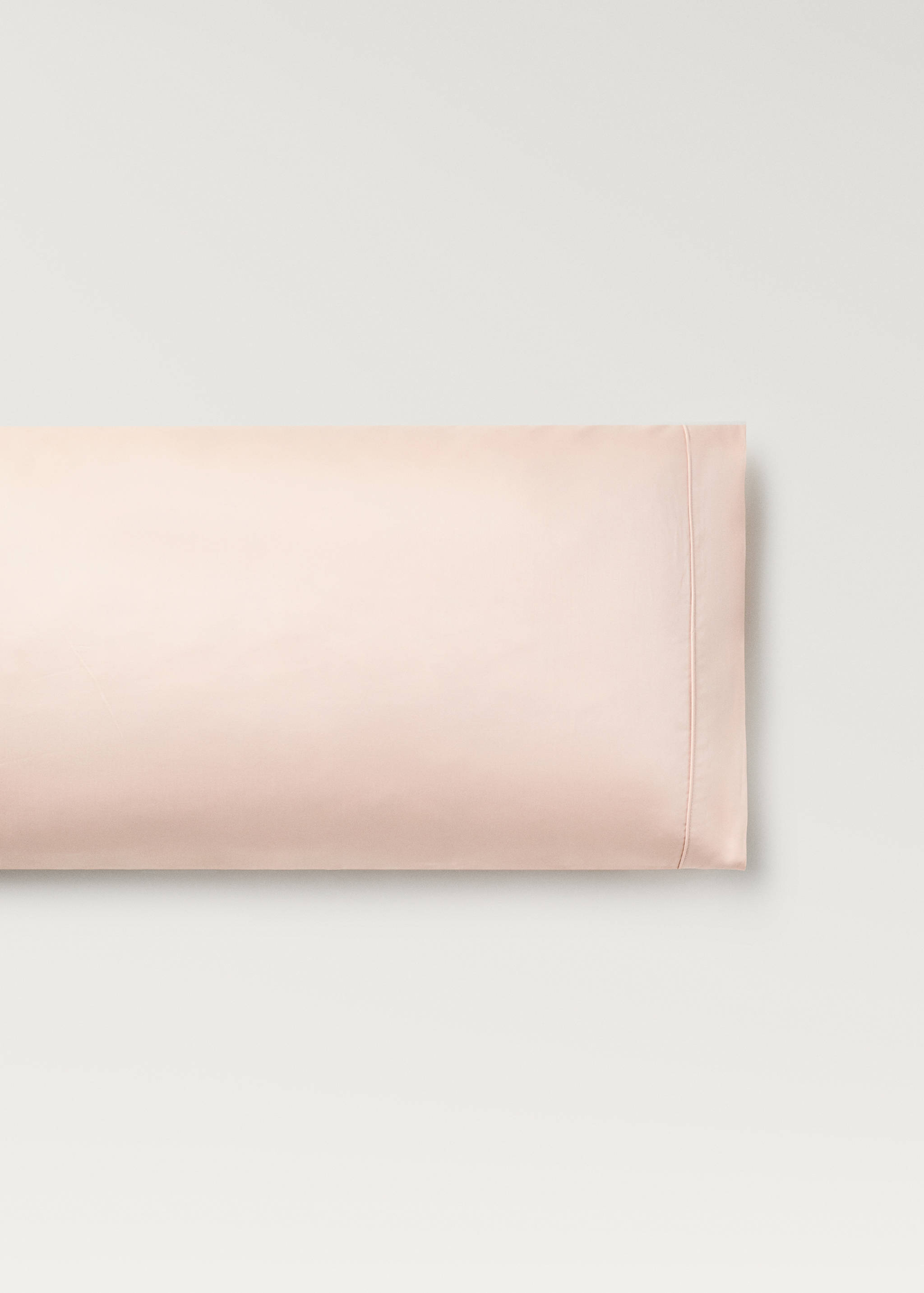 600-thread count satin cotton pillowcase, 45x110 cm - Article without model