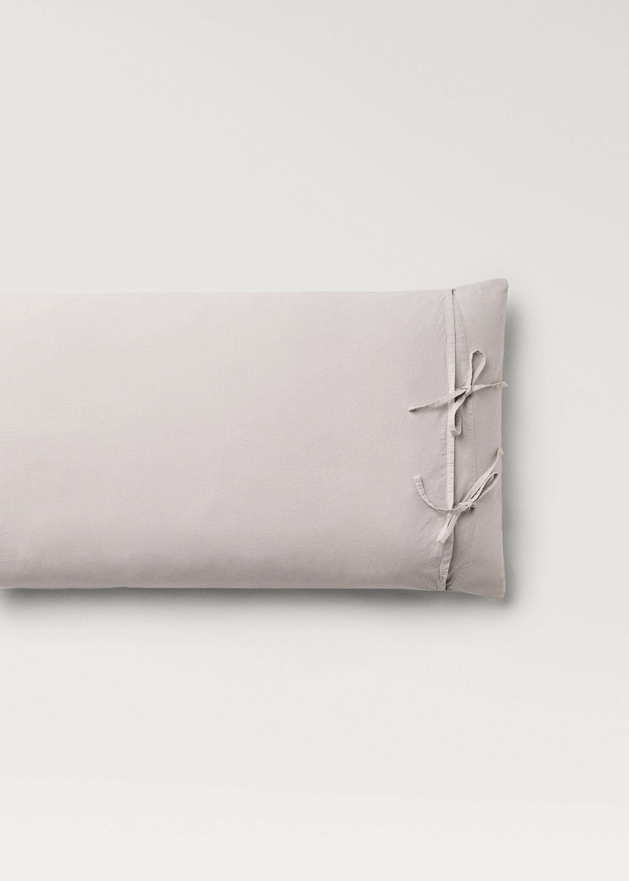 Funda almohada algodón lavado lazos 45x110 cm - Detalle del artículo 1