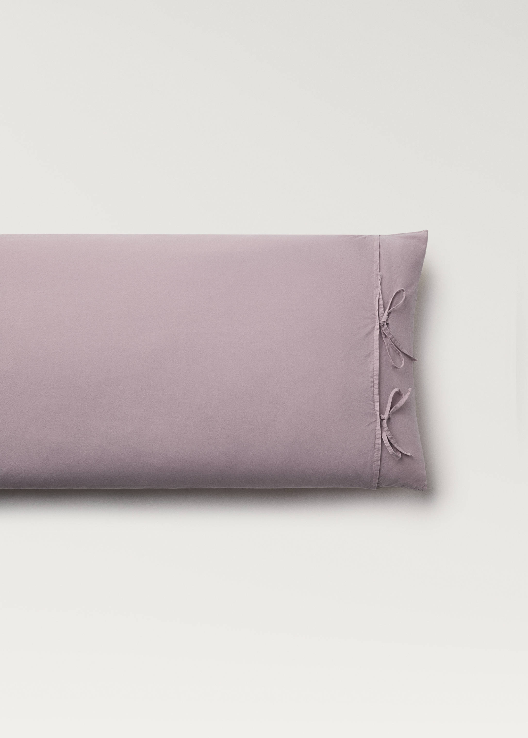 Funda almohada algodón lavado lazos 45x110 cm - Detalle del artículo 1