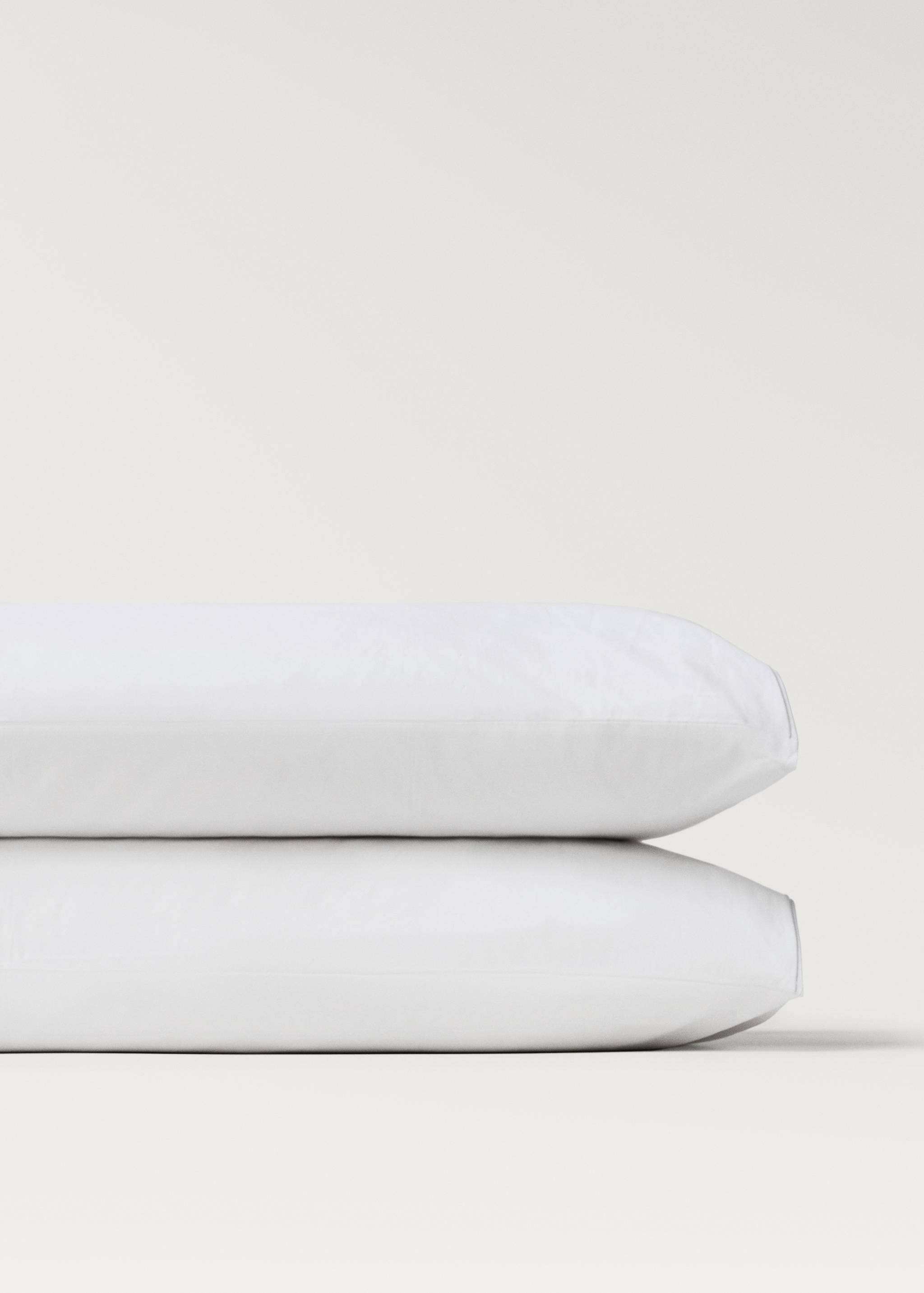 Dwie poszewki na poduszkę z bawełnianego perkalu z podwójnym owerlokowym brzegiem 50 x 75 cm - Szczegóły artykułu 1