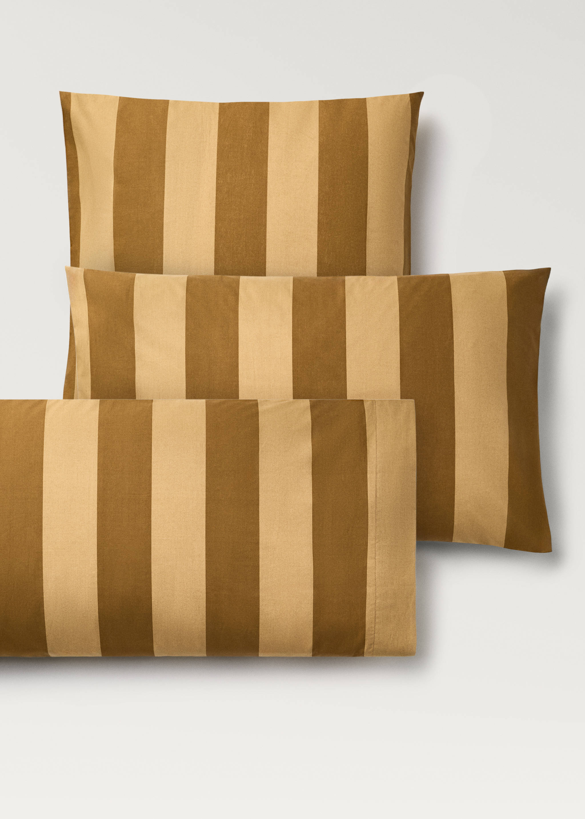 Two cotton percale striped pillowcases 50x75 cm - Details of the article 4