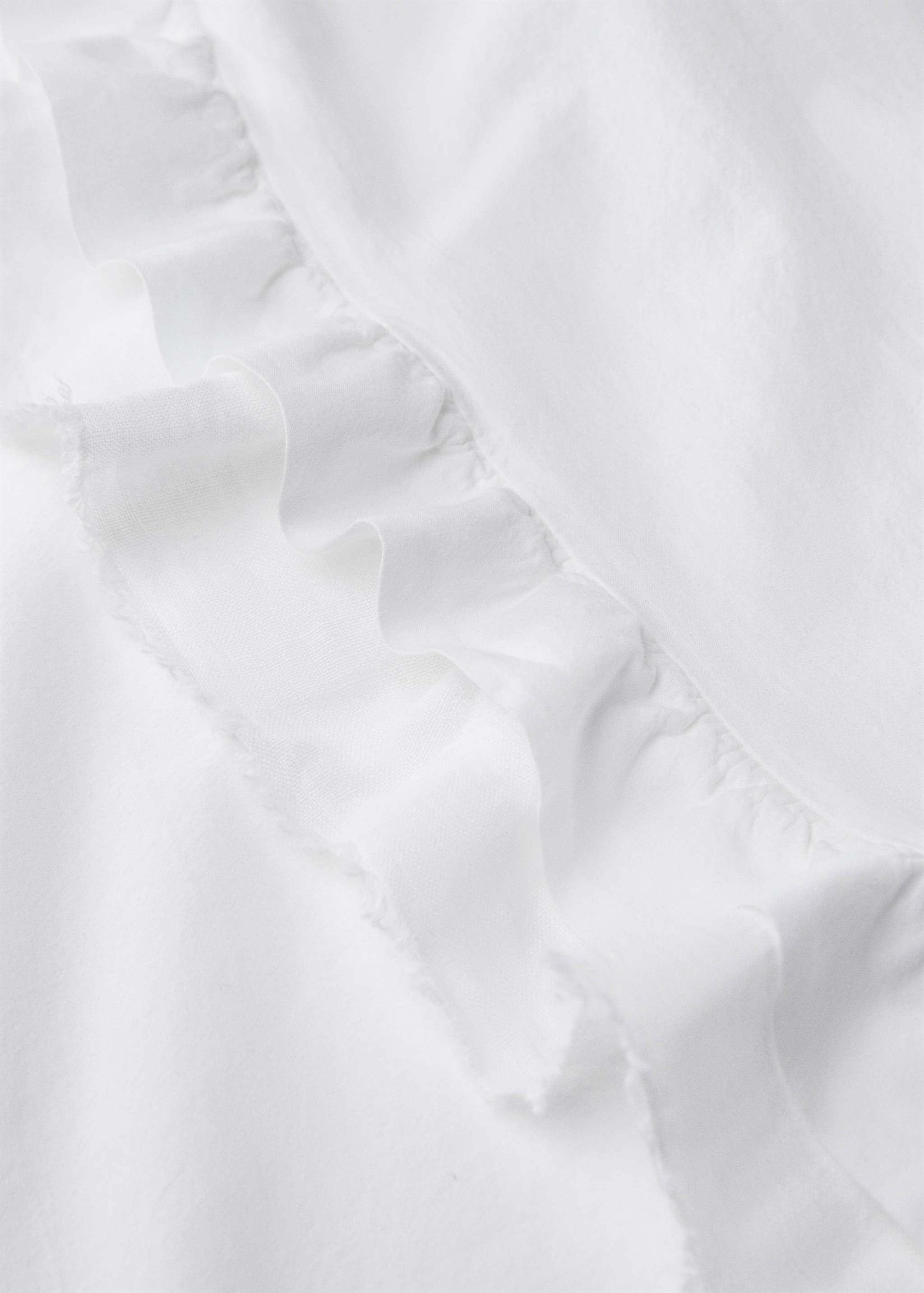 Prostěradlo pod přikrývku z prané bavlny s lněným volánem, na postel 135/140 cm - Detail zboží 3