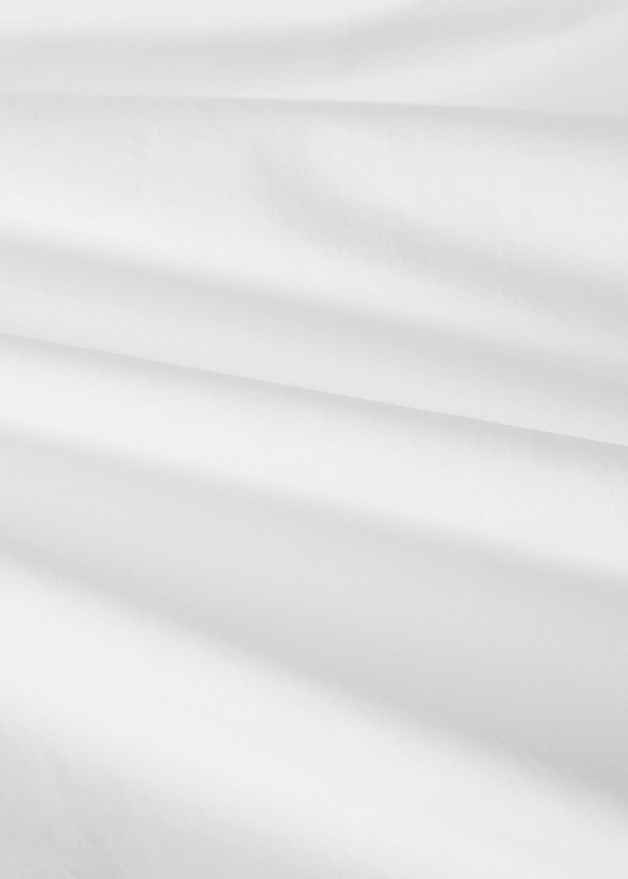 Cotton top sheet with hand-embroidered flower for 150/160 cm bed - Details of the article 3