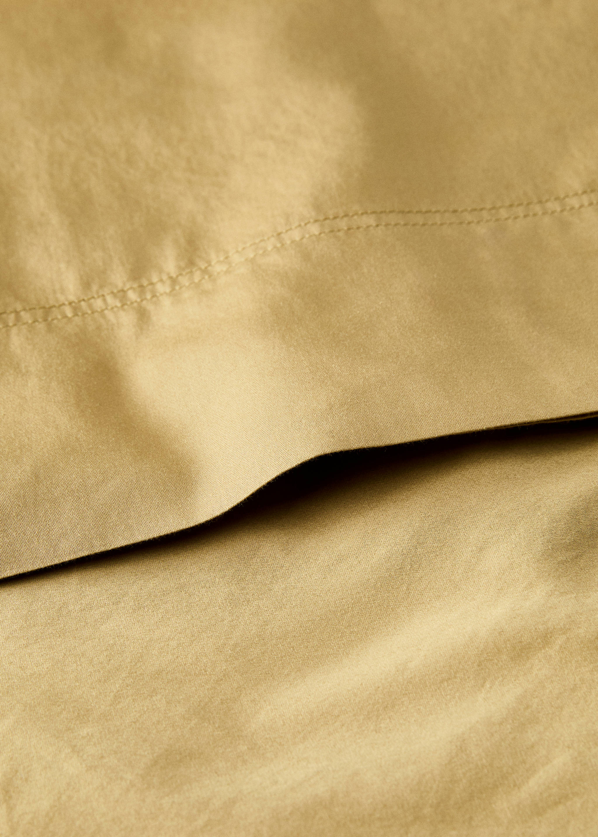 Washed cotton satin double-stitched top sheet for 90 cm bed - Details of the article 1