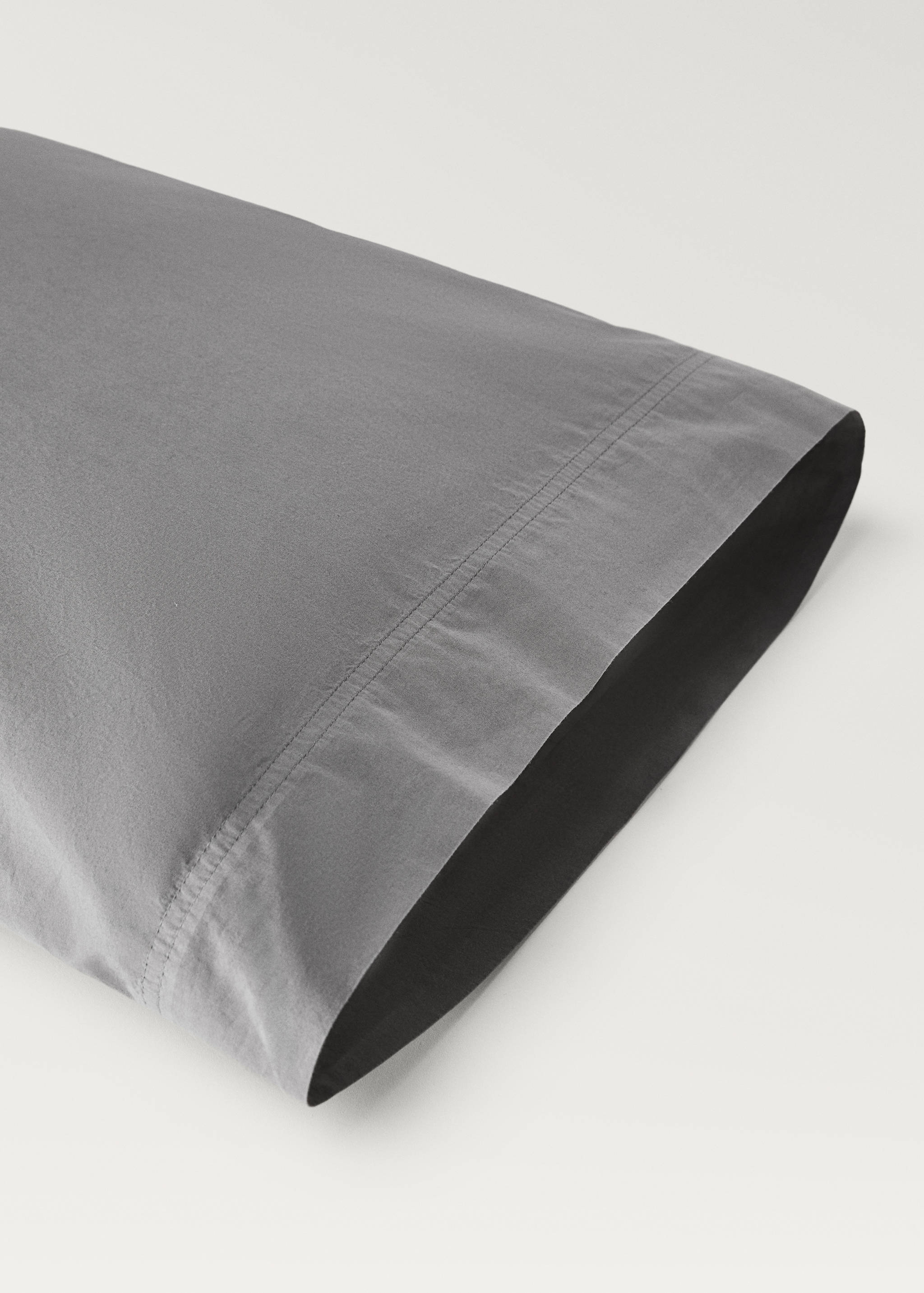 Cotton poplin double-stitched pillowcase 45x110 cm - Details of the article 2