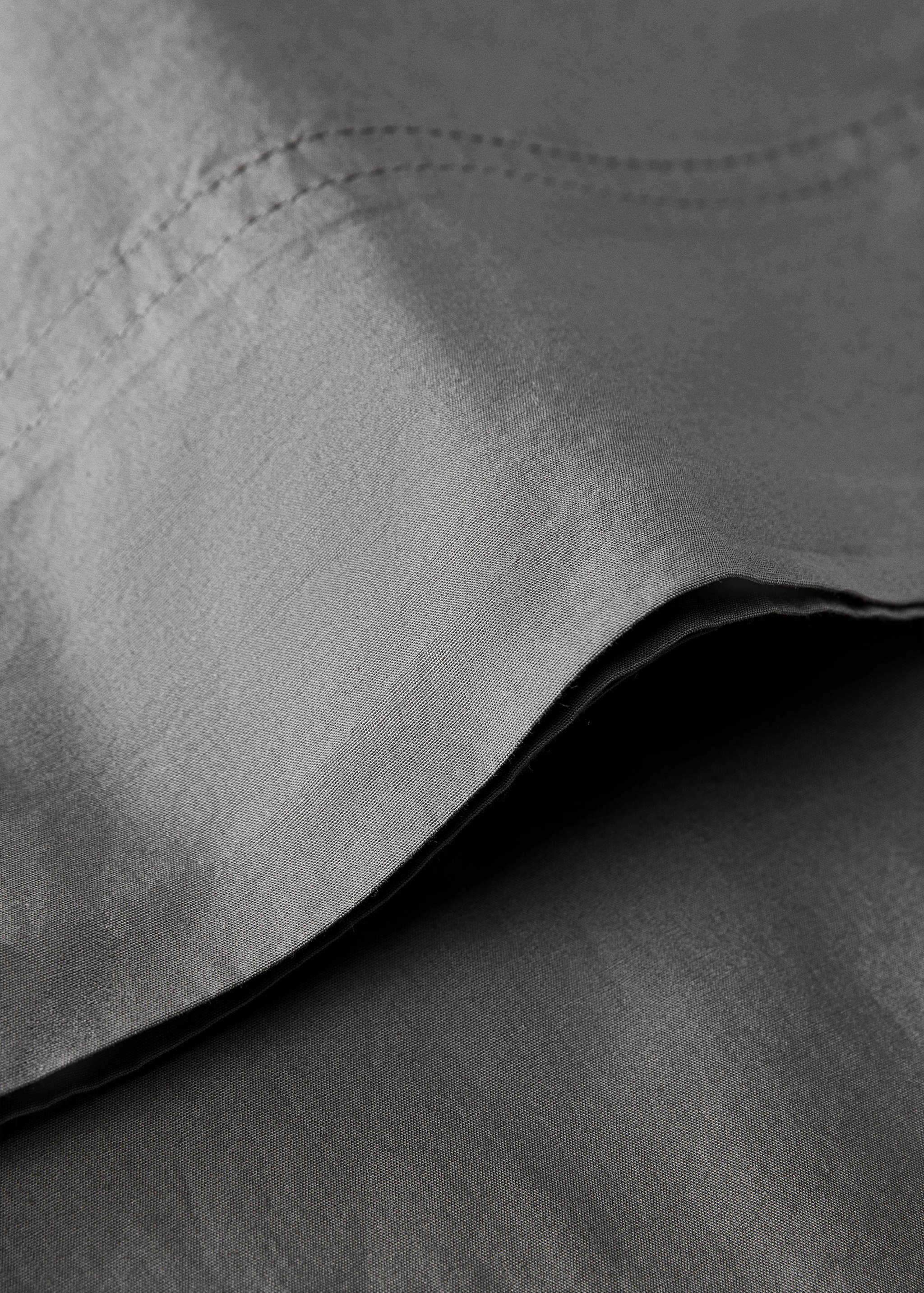 Cotton poplin double-stitched top sheet for 135/140 cm bed - Details of the article 1