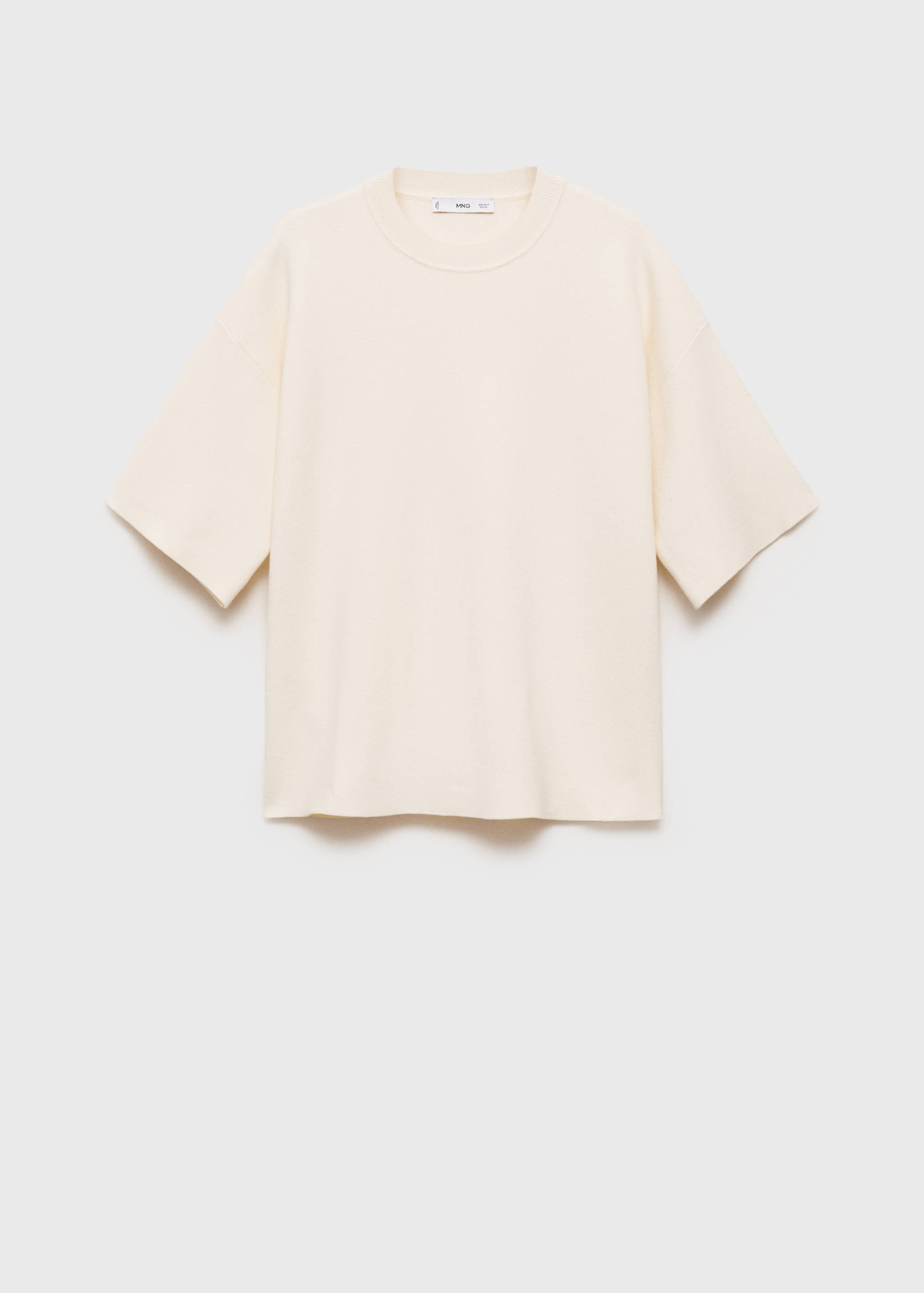 Short-sleeved fine-knit sweater - Article without model