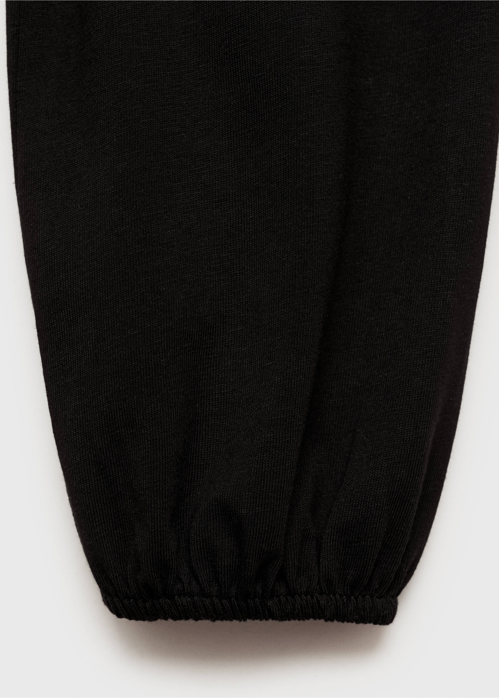 Ruffled asymmetric T-shirt - Details of the article 0, Black. Ref: 87023277-00.