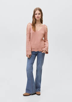 Cut-out sweater — Pastel Pink 3