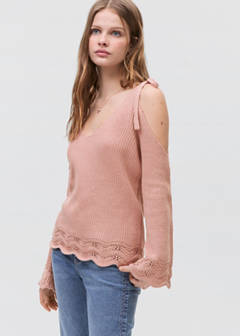 Cut-out sweater — Pastel Pink 2