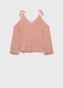 Cut-out sweater — Pastel Pink 4