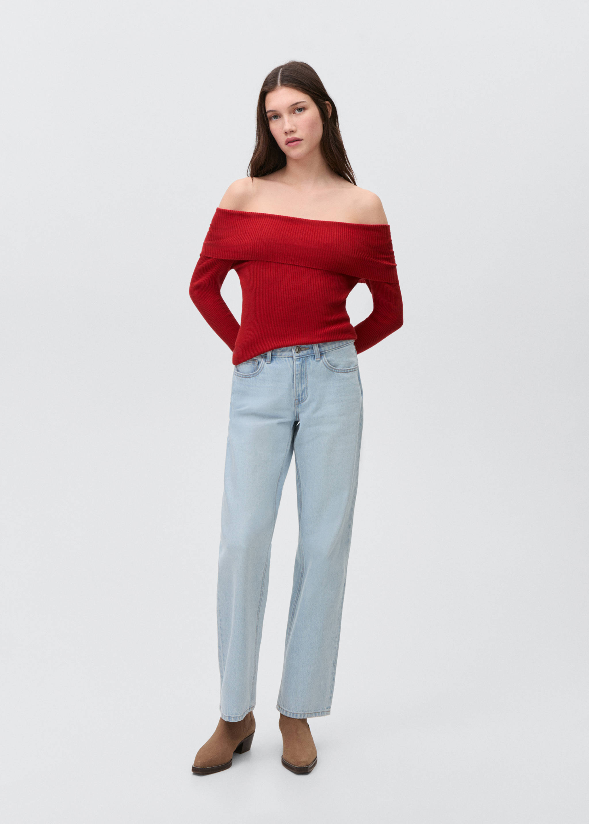 Pull-over épaules découvertes - Plan général