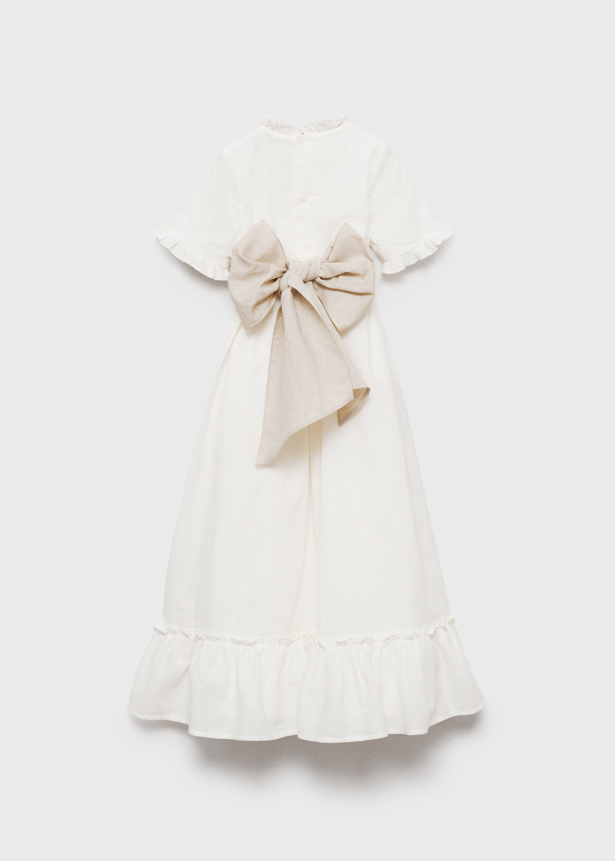 Ruffled linen dress - Reverse of the article