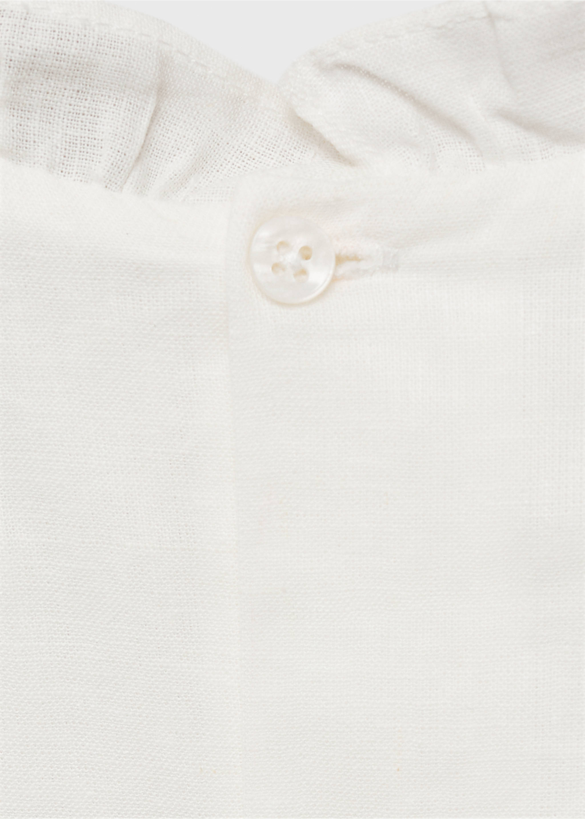 Vestido lino volantes - Detalle del artículo 0, Blanco. Ref: 87023637-00.