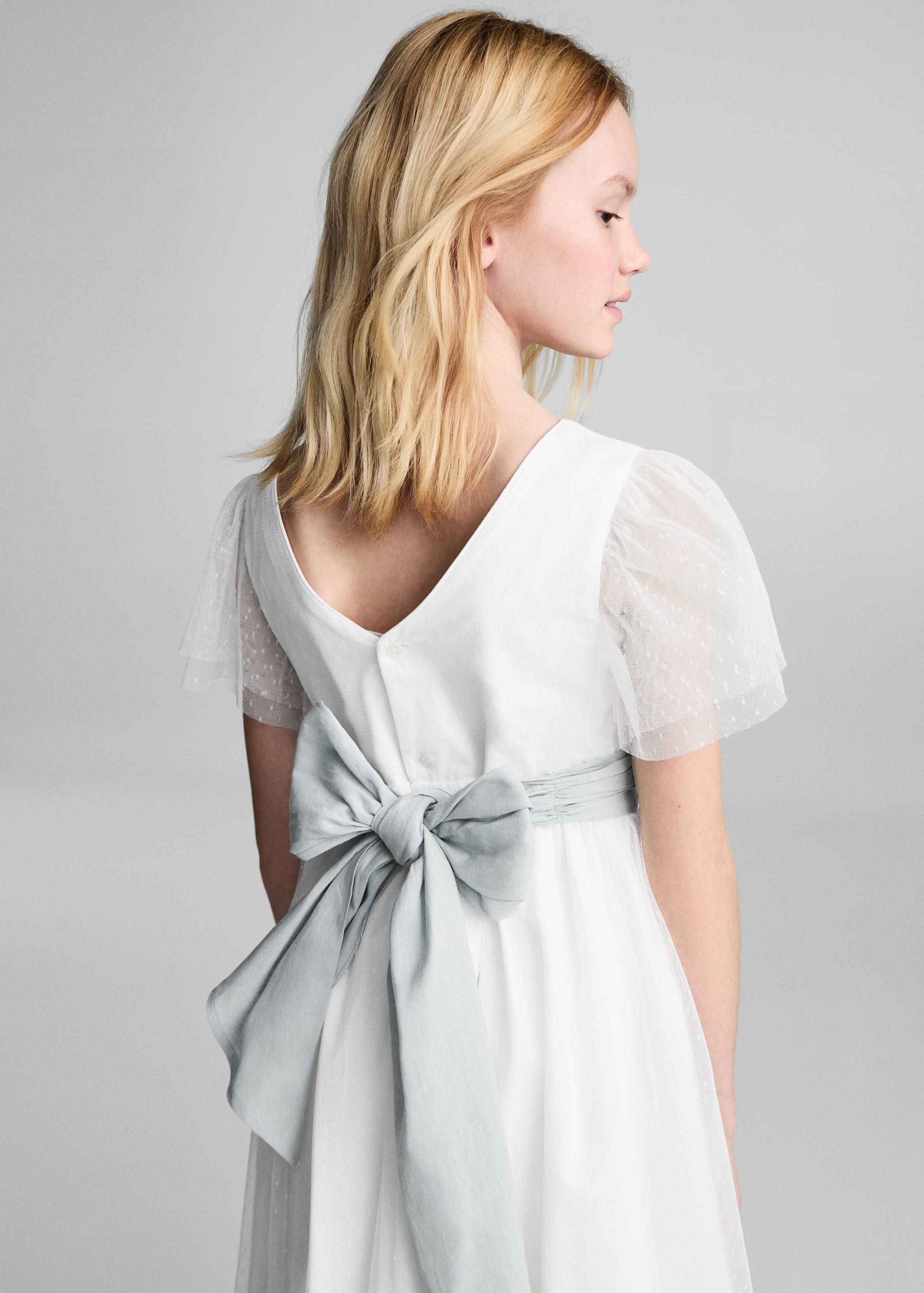 Robe plumetis nœud - Verso de l’article