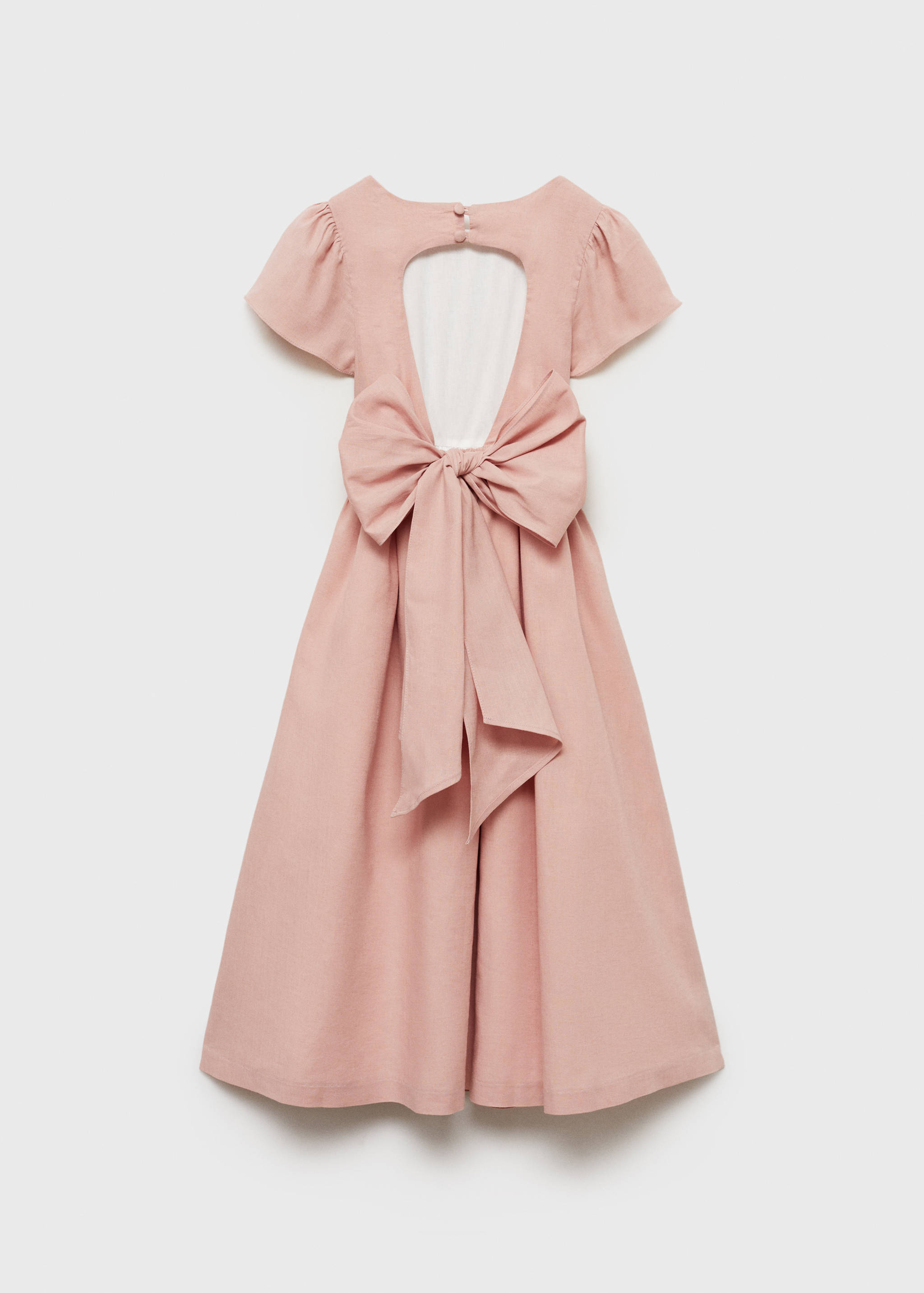 Linen dress with back opening - Reverse of the article