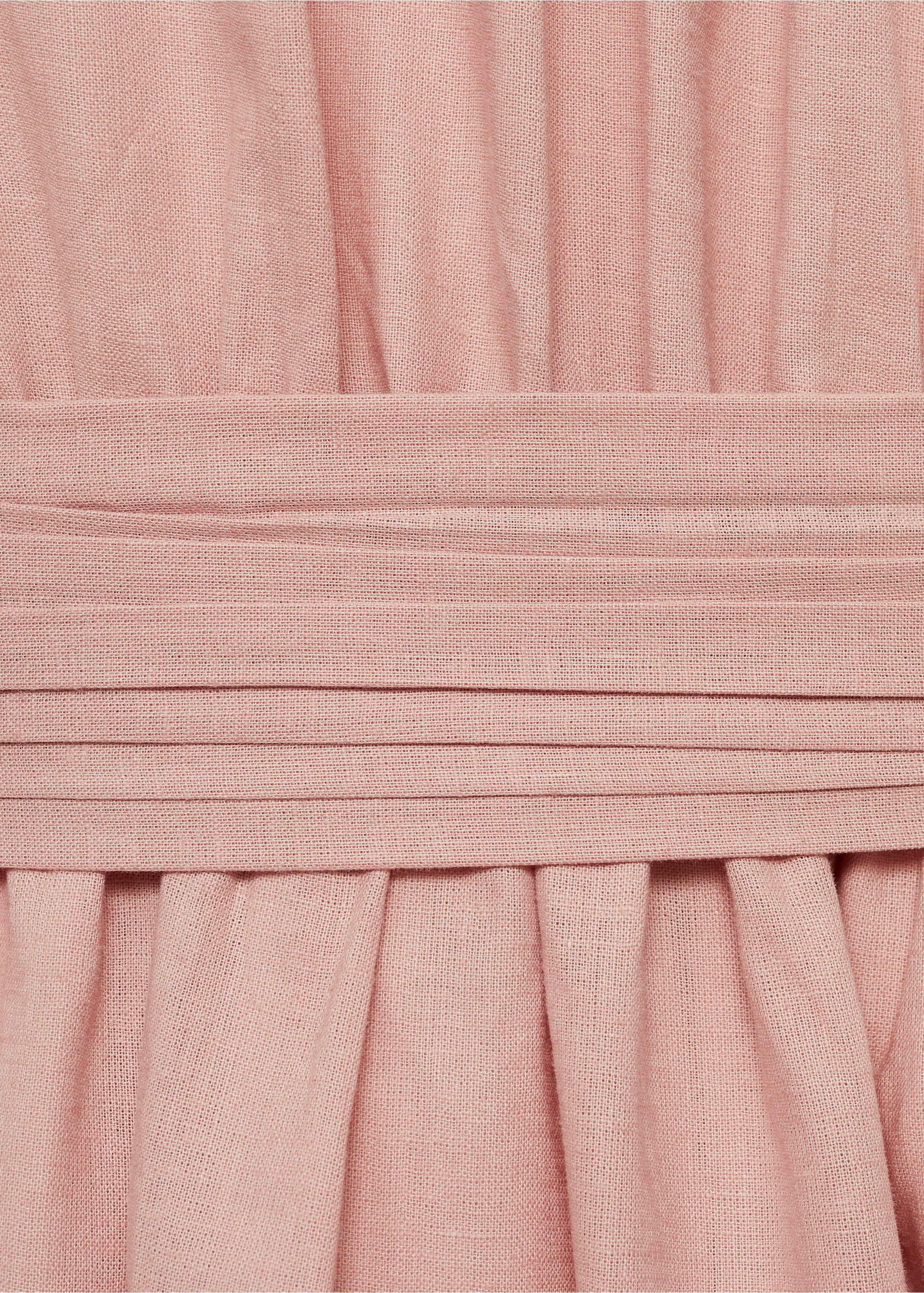 Vestido lino abertura espalda - Detalle del artículo 8, Rosa. Ref: 87023641-00.
